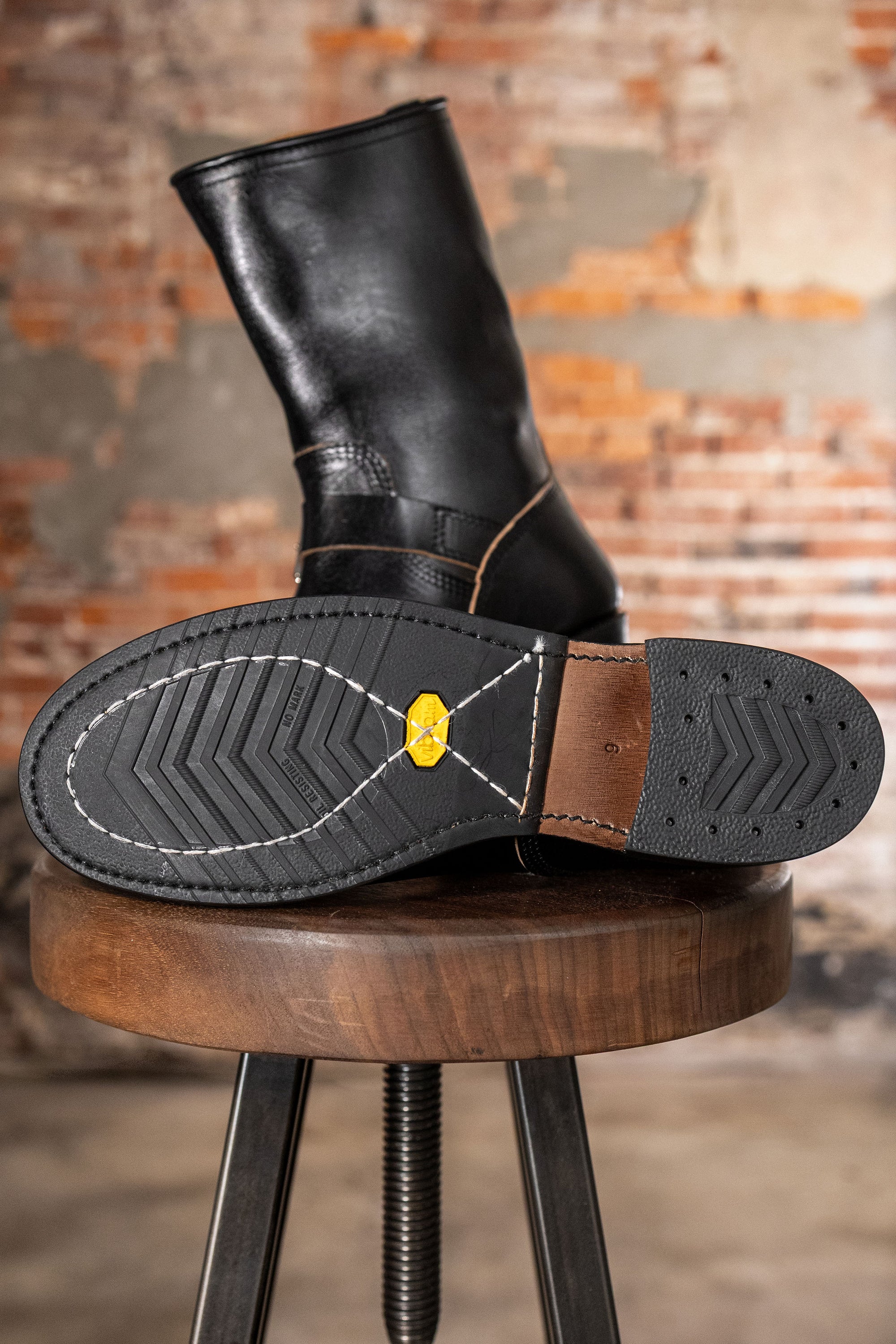 John Lofgren Wabash Engineer Boots - Limited Edition Shinki Hikaku Horsebutt Black