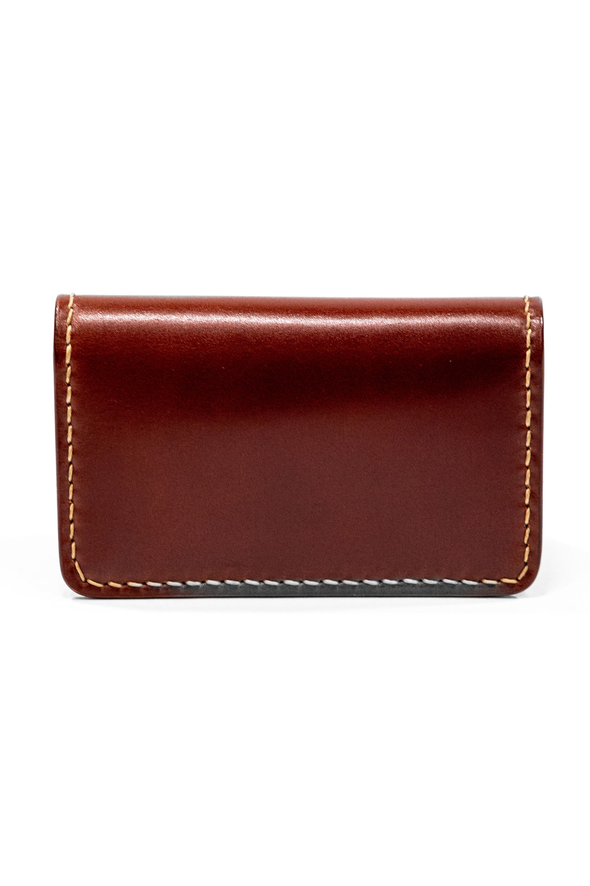 The Flat Head FN-C4C4-3 Cordovan Card Case - Brown Shinki Shell Cordovan