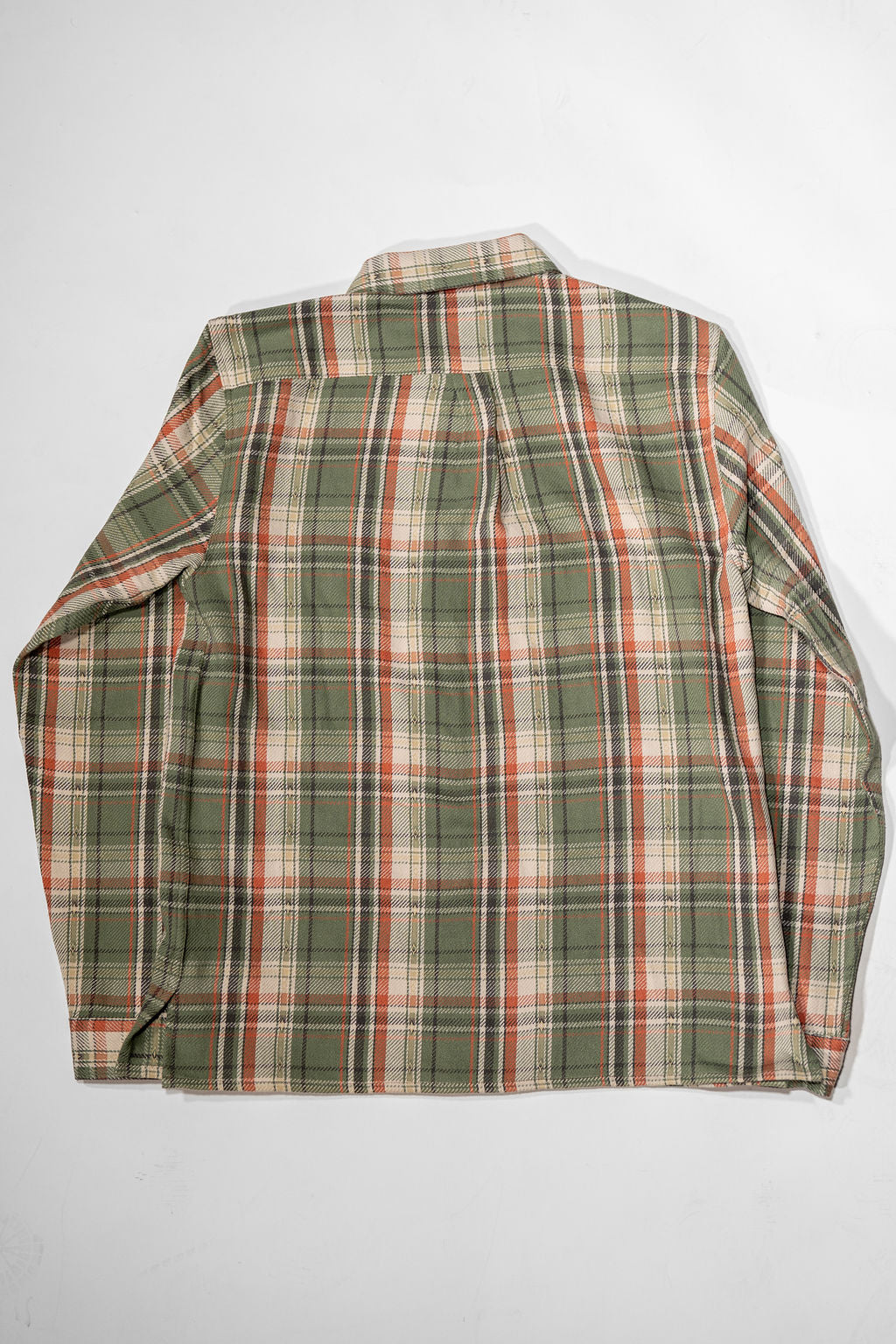 Indigofera Webster - 7.3oz Jacquard Flannel Green/Beige Check