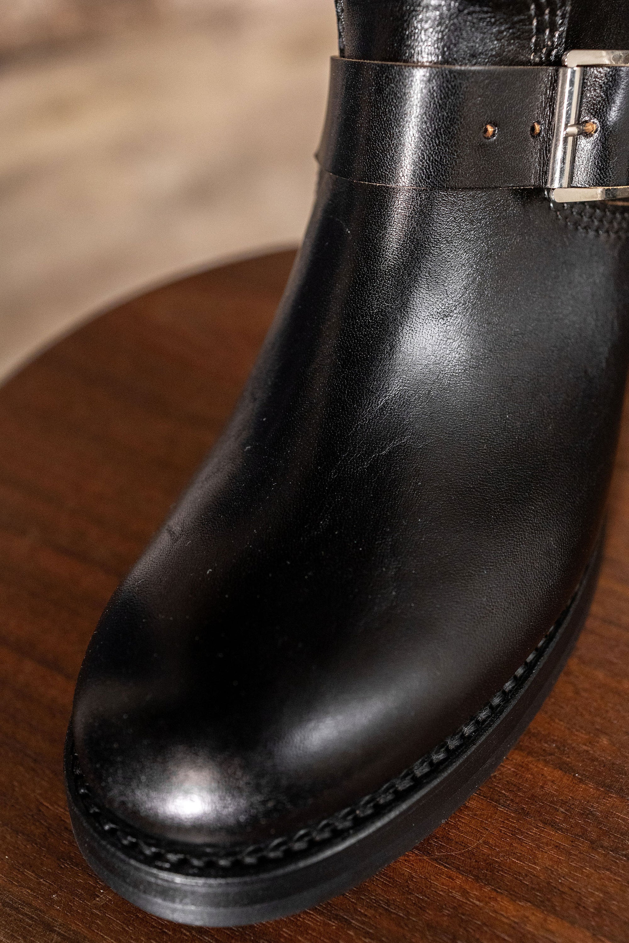 John Lofgren Wabash Engineer Boots - Limited Edition Shinki Hikaku Horsebutt Black