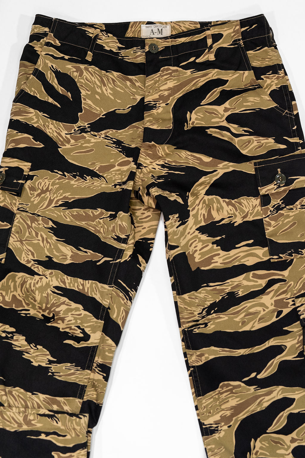 Buzz Rickson's BR42502 Buzz Rickson's Gold Tiger Stripe Trousers Short Length - Black