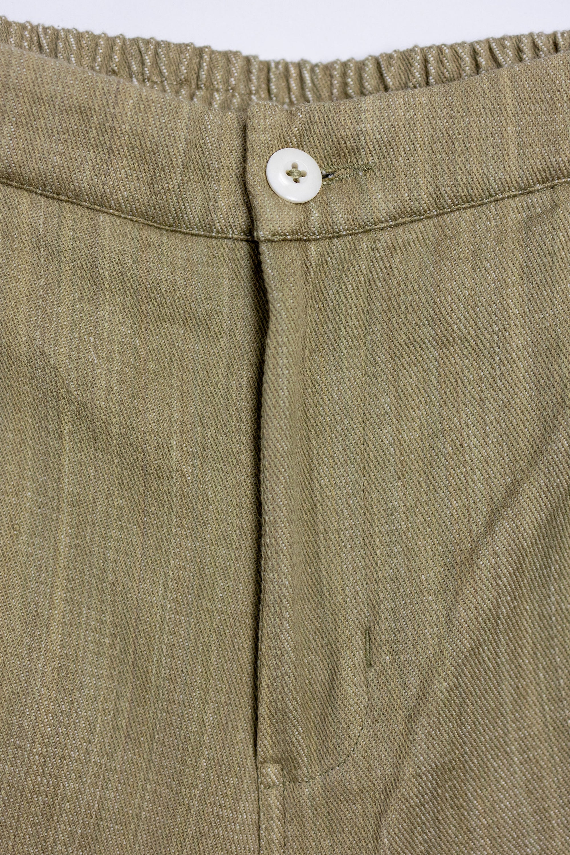 Indi + Ash Nico Pant - Olive Drab Handwoven Denim