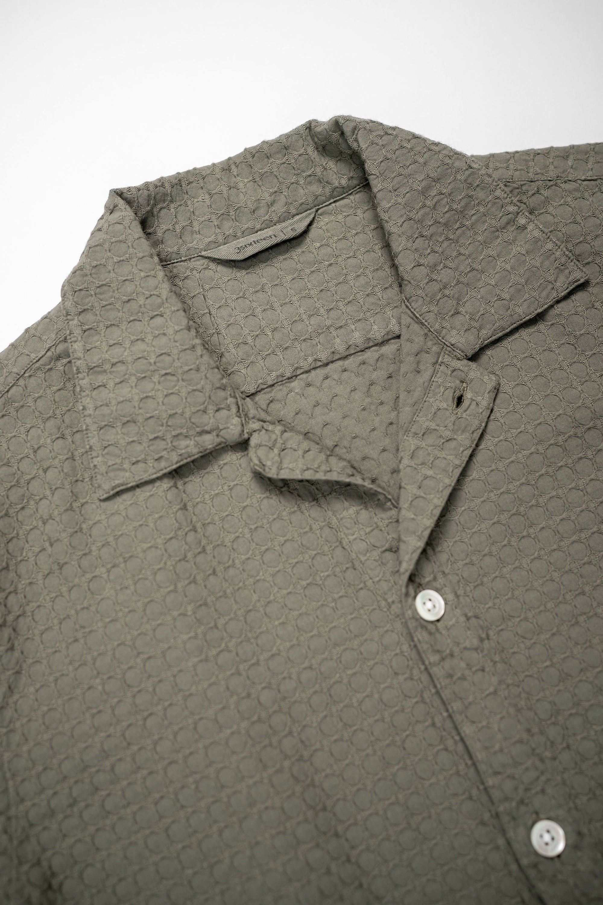 3sixteen Resort Shirt - Olive Geo Weave