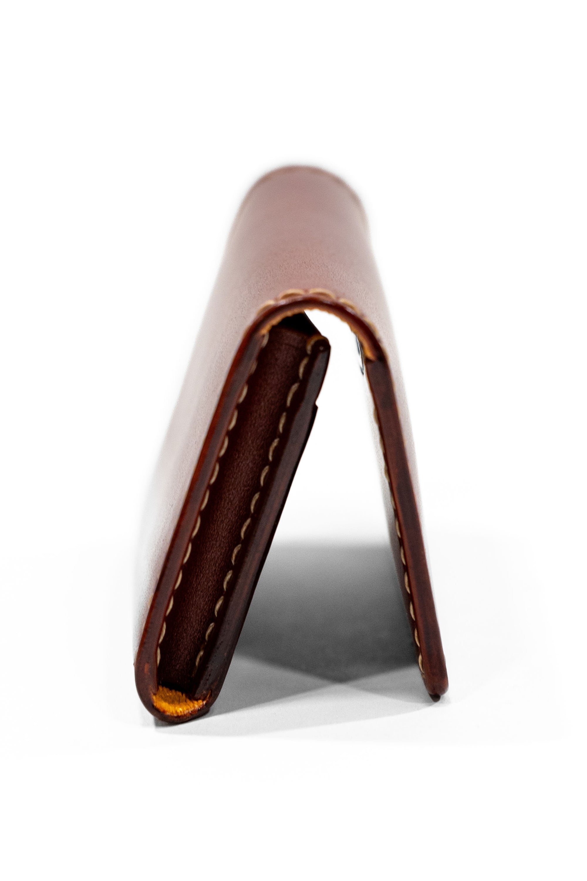 The Flat Head FN-C4C4-3 Cordovan Card Case - Brown Shinki Shell Cordovan