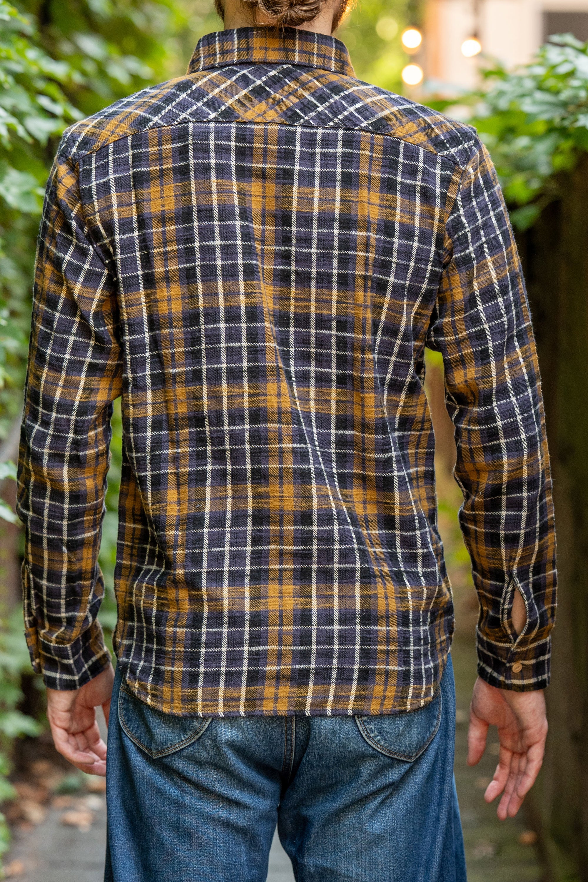 UES 502554 Slubby Flannel Shirts - Purple