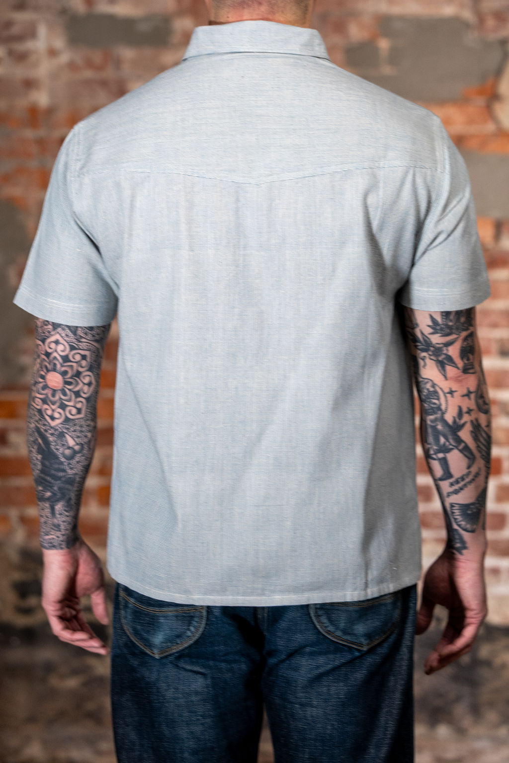 Indi + Ash Marc Shirt Handwoven Kala Cotton - End on End Indigo/Natural