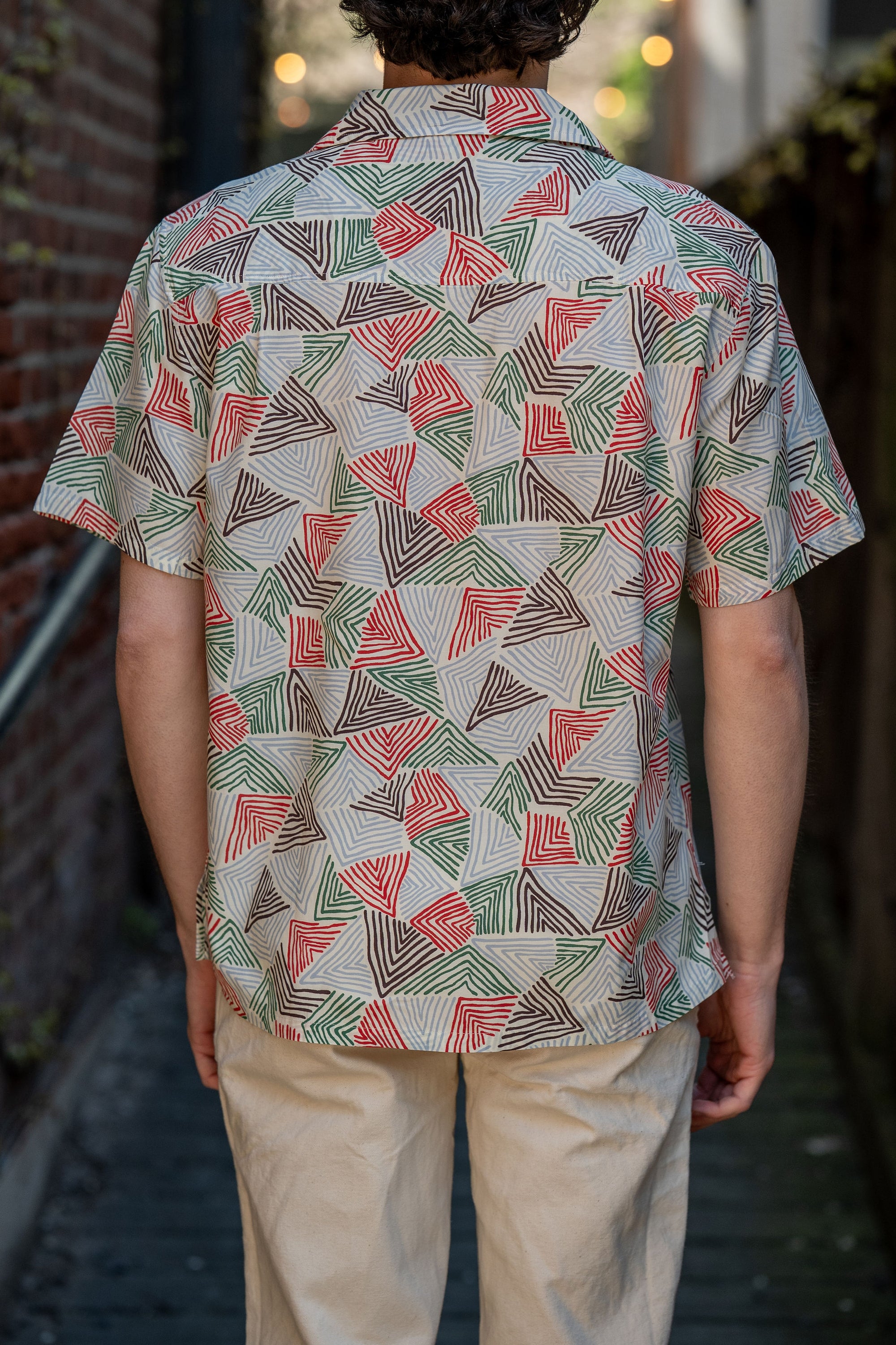 Knickerbocker Doodle Rayon & Cotton Shirt - Bone
