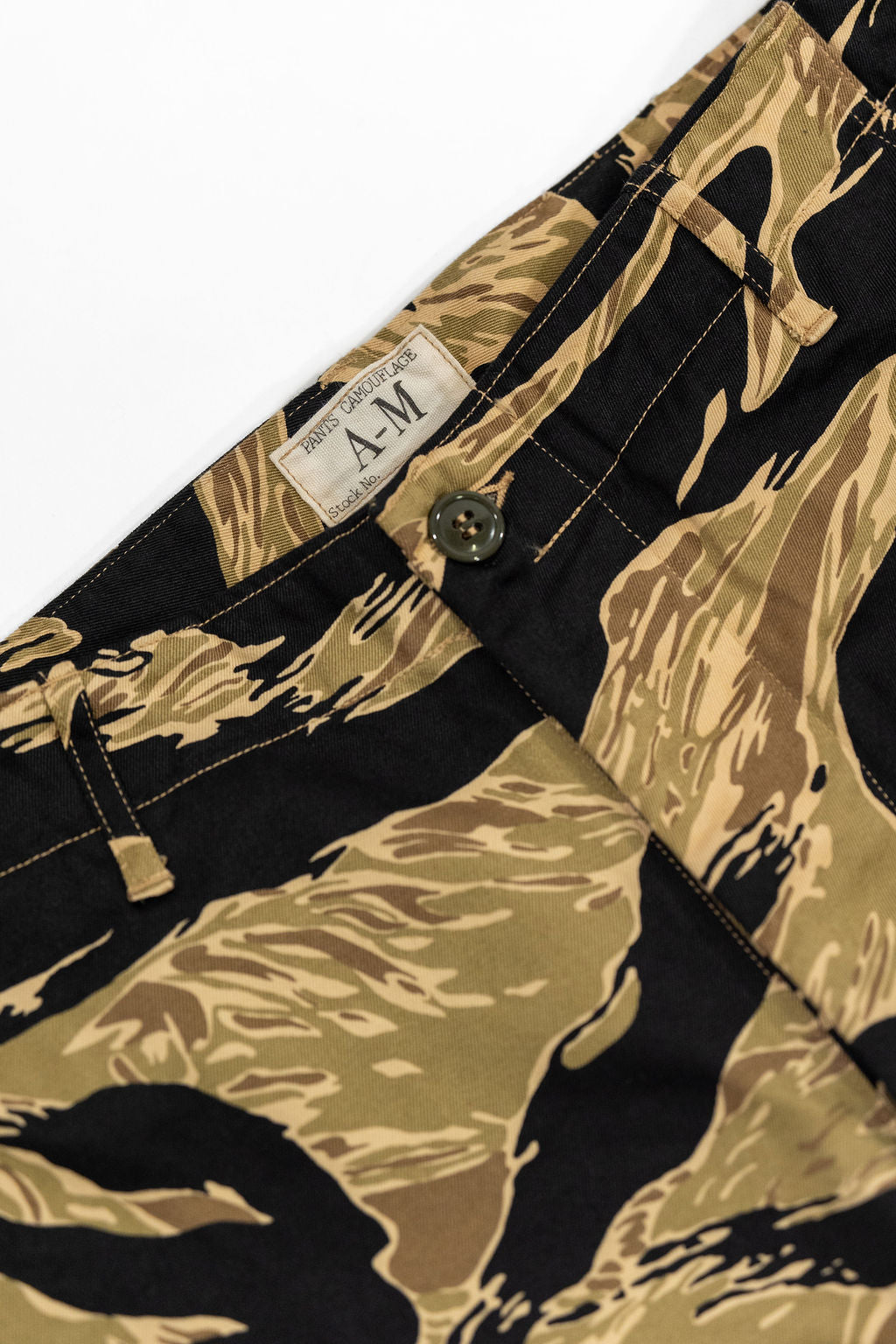 Buzz Rickson's BR42502 Buzz Rickson's Gold Tiger Stripe Trousers Short Length - Black
