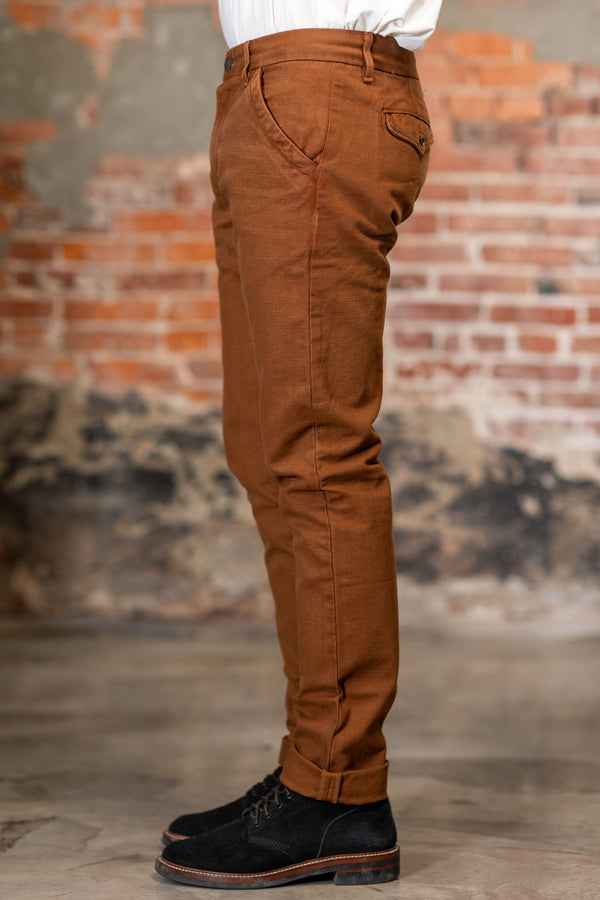 Freenote Cloth Workers Chino Slim Fit - 14oz Slub Rust - Franklin