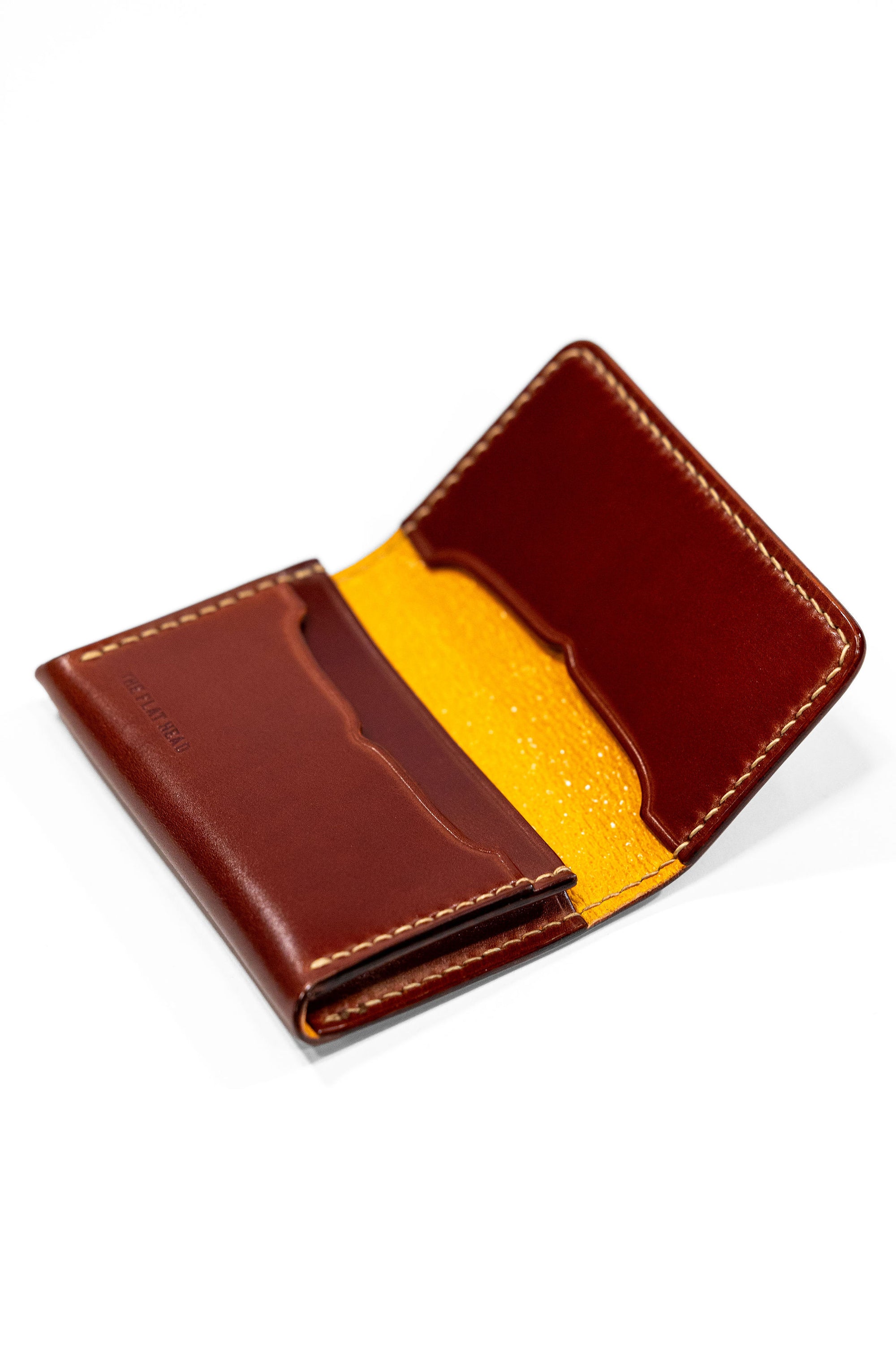 The Flat Head FN-C4C4-3 Cordovan Card Case - Brown Shinki Shell Cordovan