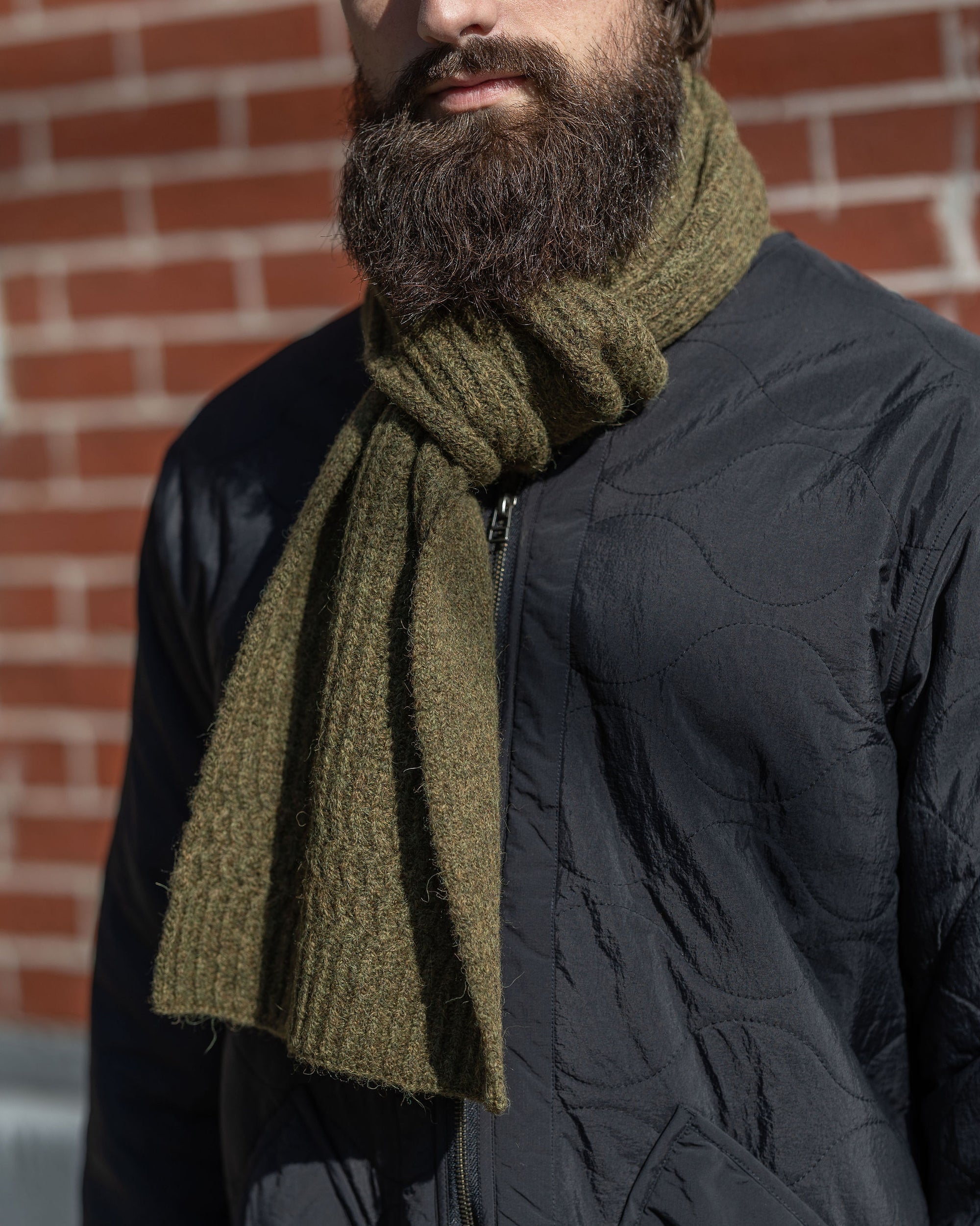 3sixteen Alpaca Rib Scarf - Forest