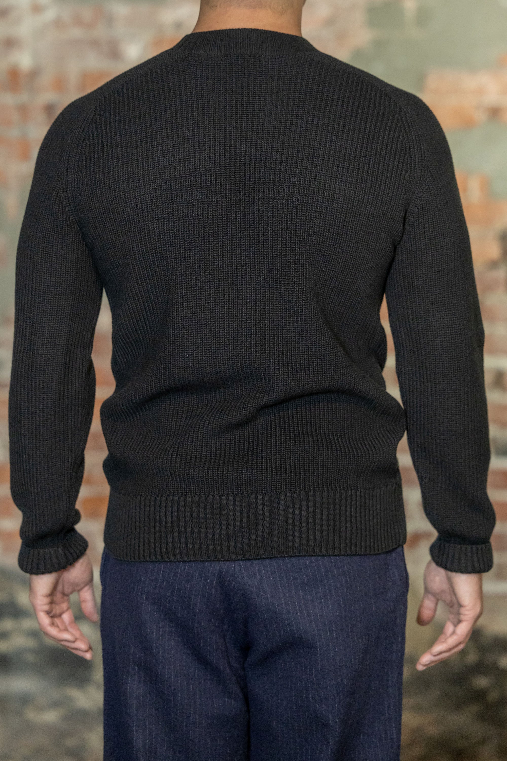 3sixteen Cotton Crewneck Sweater - Black