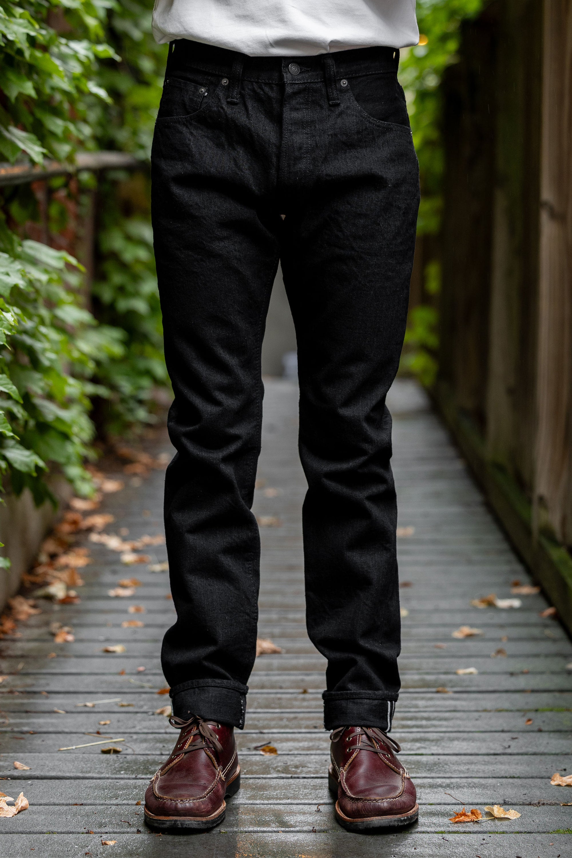 Pure Blue Japan XX-019-BK Relaxed Tapered - 14oz Double Black Denim (Rinsed)