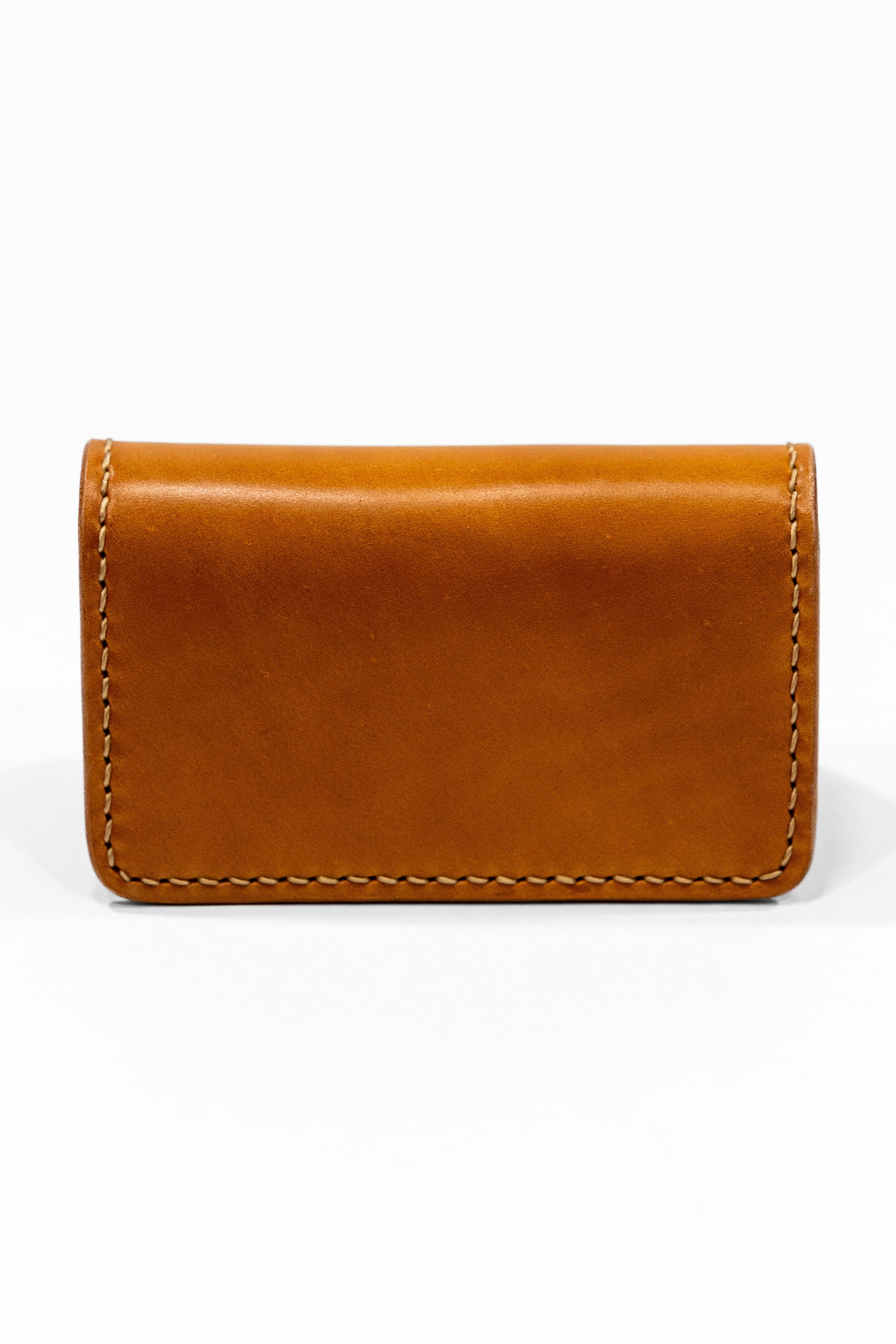 The Flat Head FN-C4C4-3 Cordovan Card Case - Camel Shinki Shell Cordovan