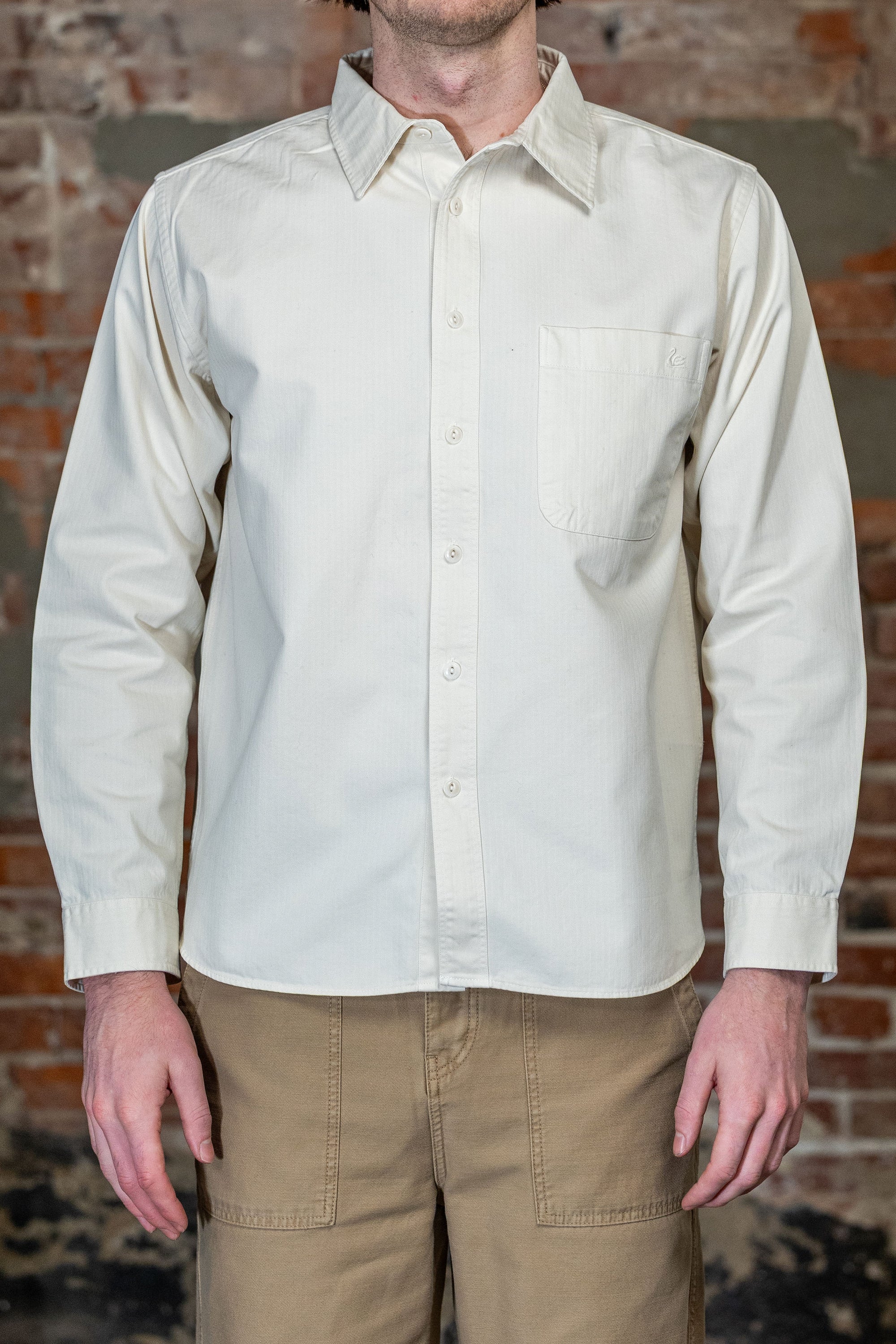 Merz b. Schwanen SHIRT01HB Herringbone Shirt - Nature