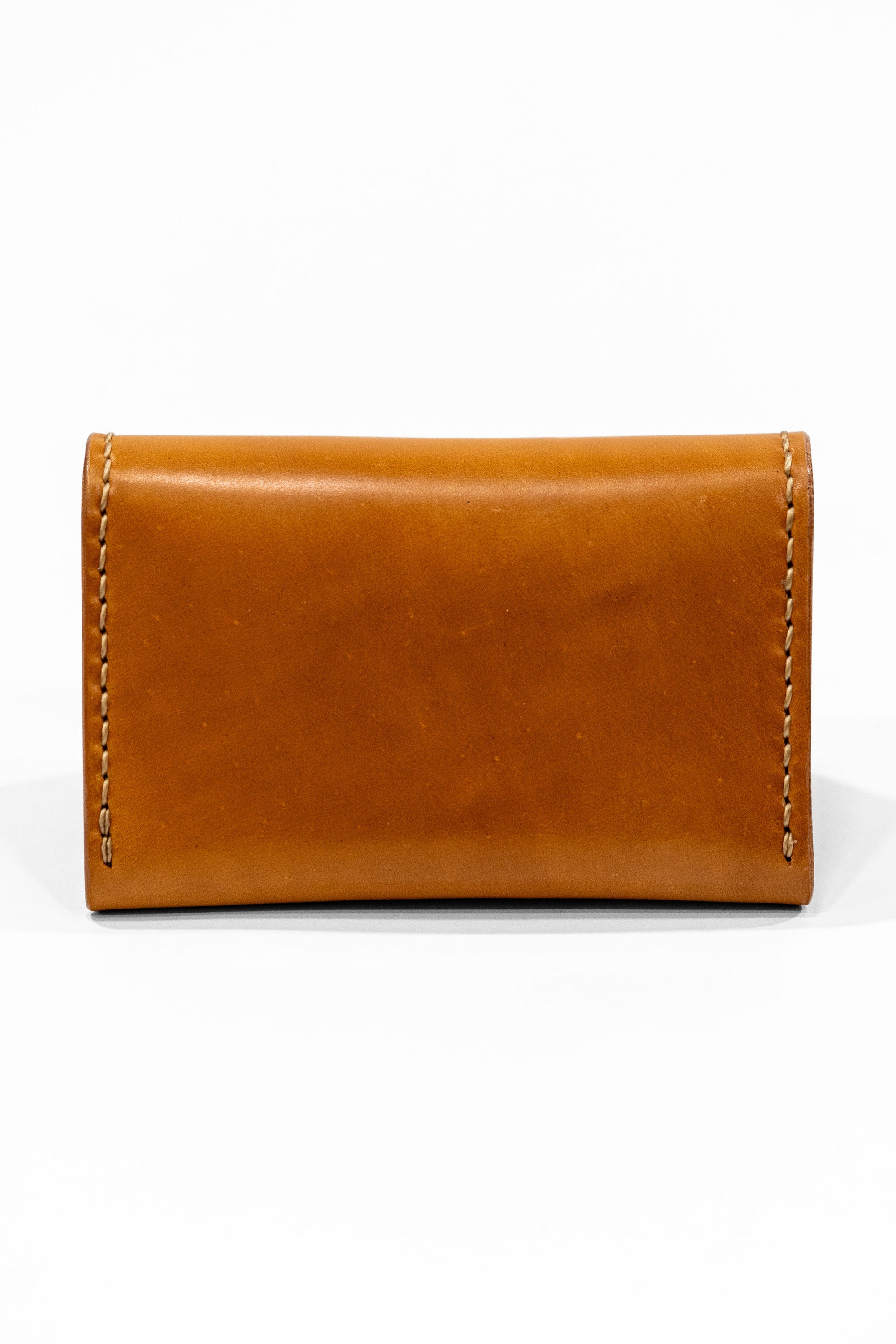 The Flat Head FN-C4C4-3 Cordovan Card Case - Camel Shinki Shell Cordovan