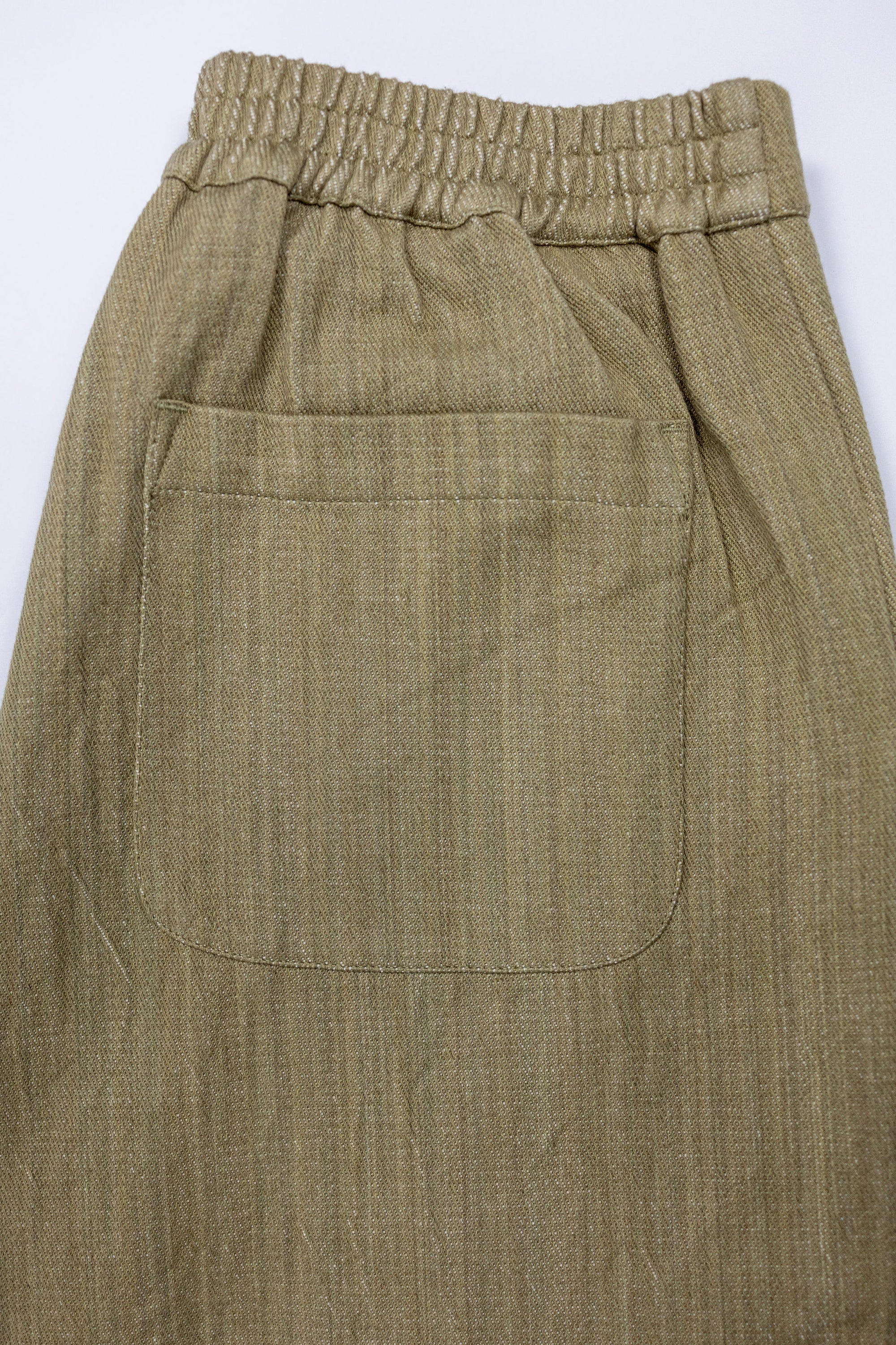Indi + Ash Nico Pant - Olive Drab Handwoven Denim