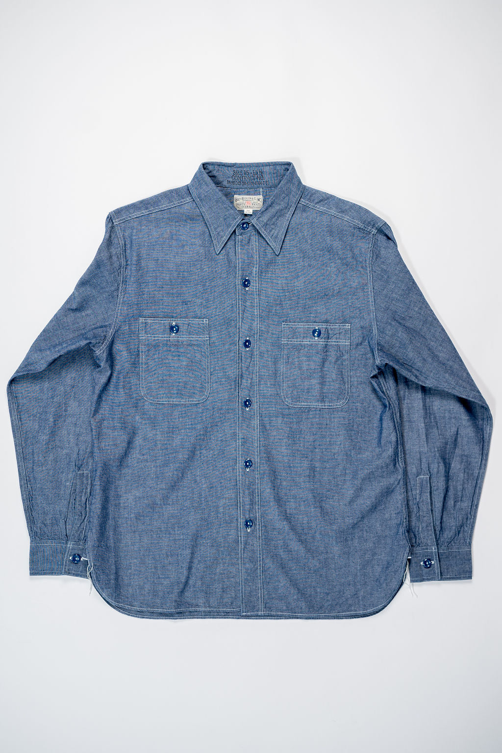 Buzz Rickson's BR25995 Chambray Work Shirt - Blue