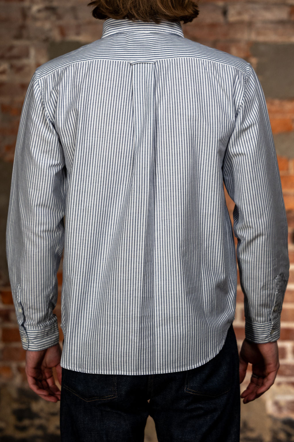 Knickerbocker "Beefy" Cotton Oxford - Navy Stripe