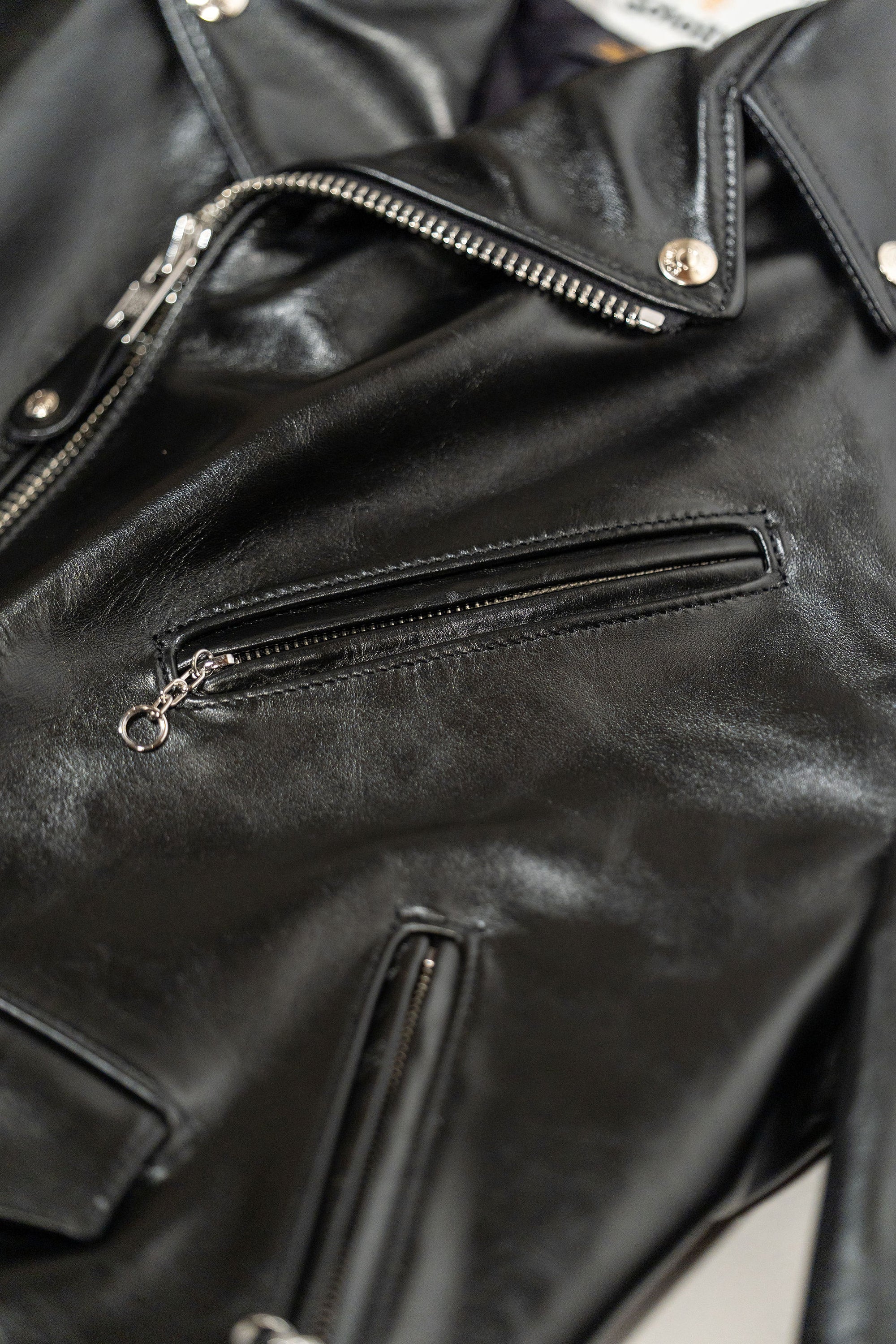Schott NYC 618HH Horsehide Perfecto Leather Jacket - Black