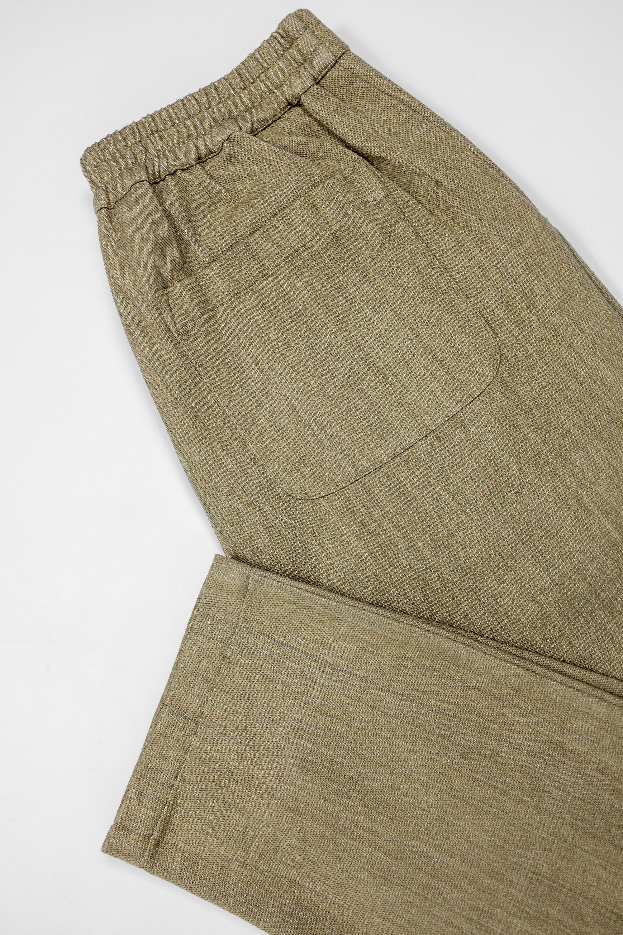 Indi + Ash Nico Pant - Olive Drab Handwoven Denim