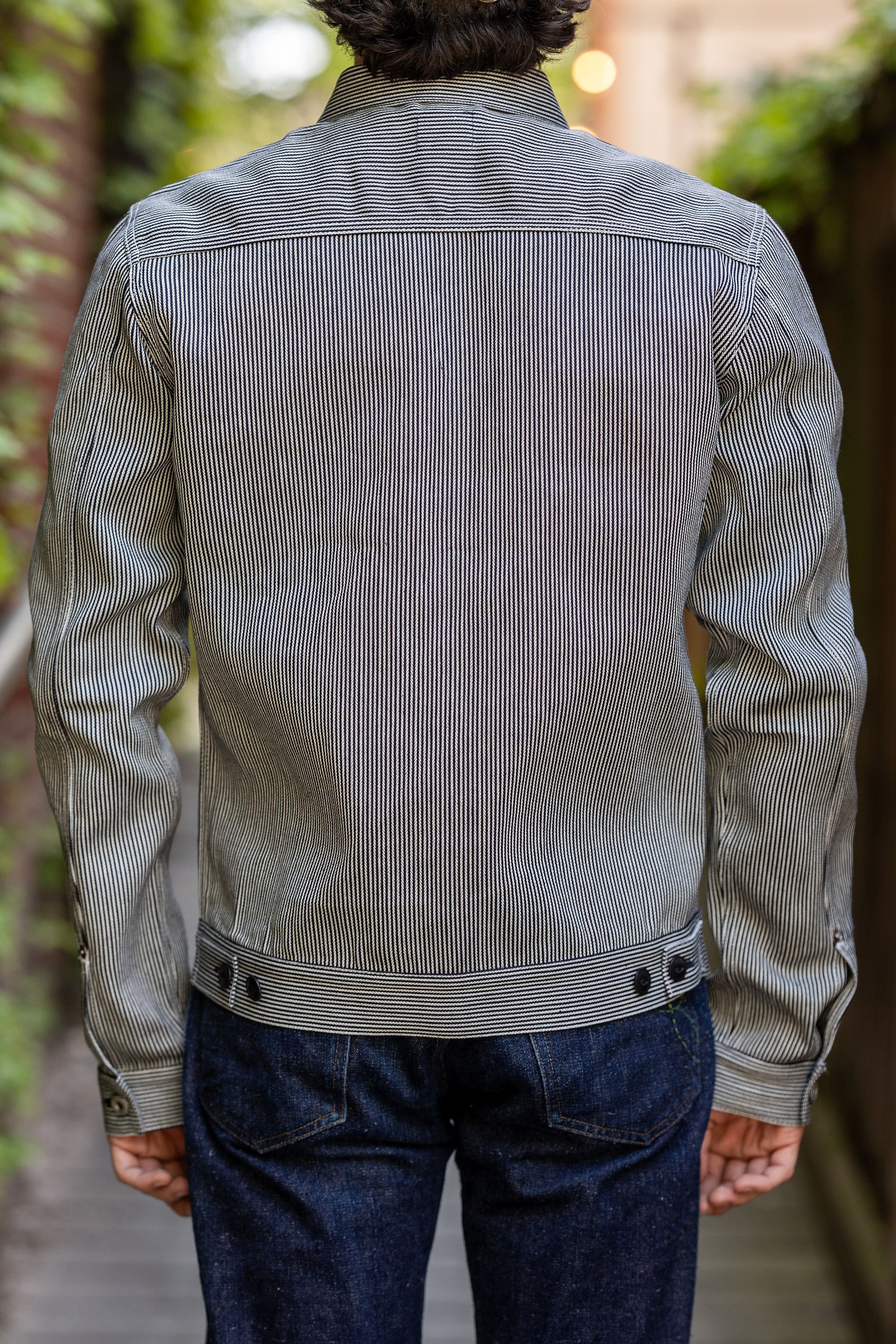 Blue Blanket J03 JP111 Type I Jacket - Hickory Stripe Indigo