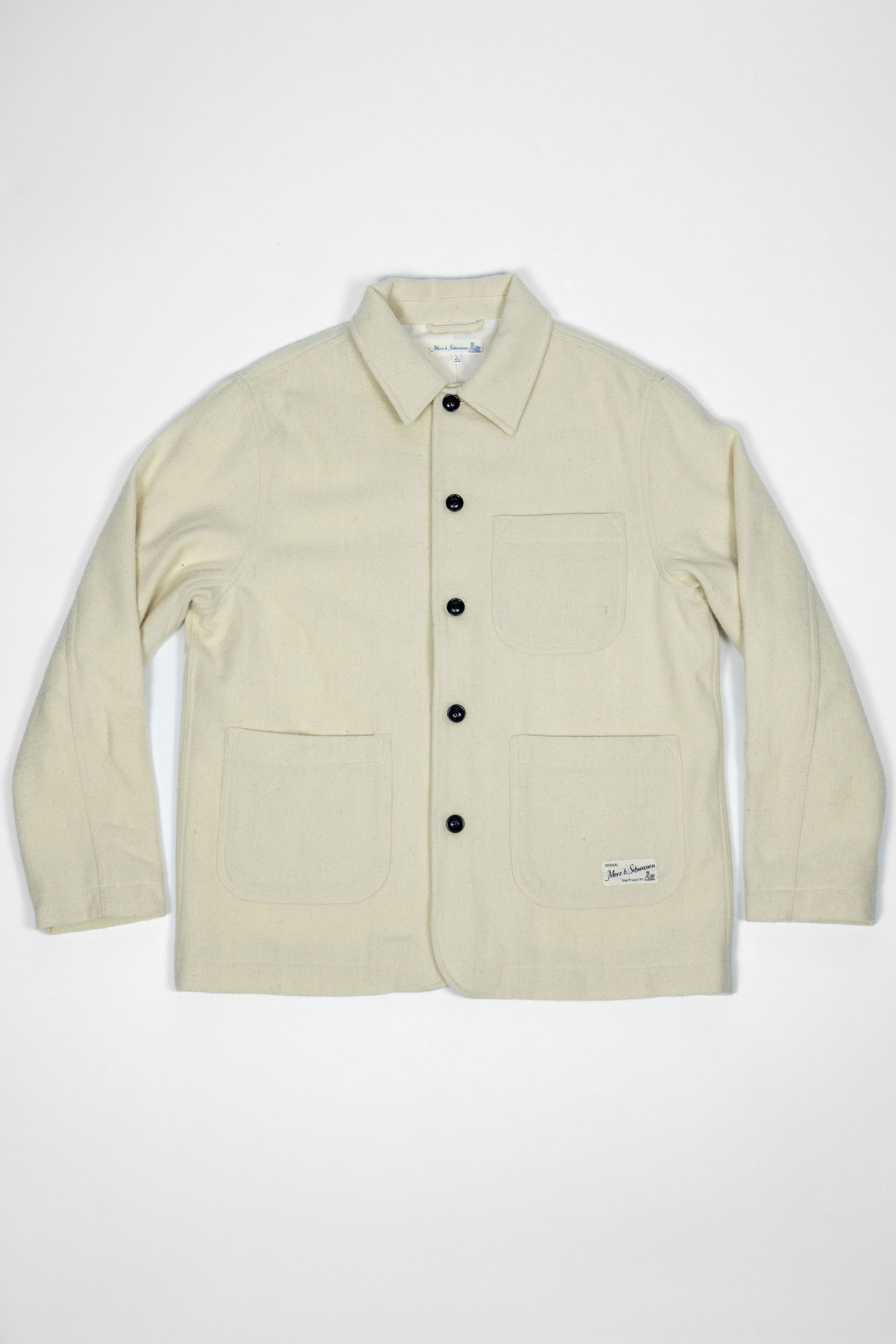 Merz b. Schwanen JKT05WO Burel Wool Jacket Relaxed Fit - Nature