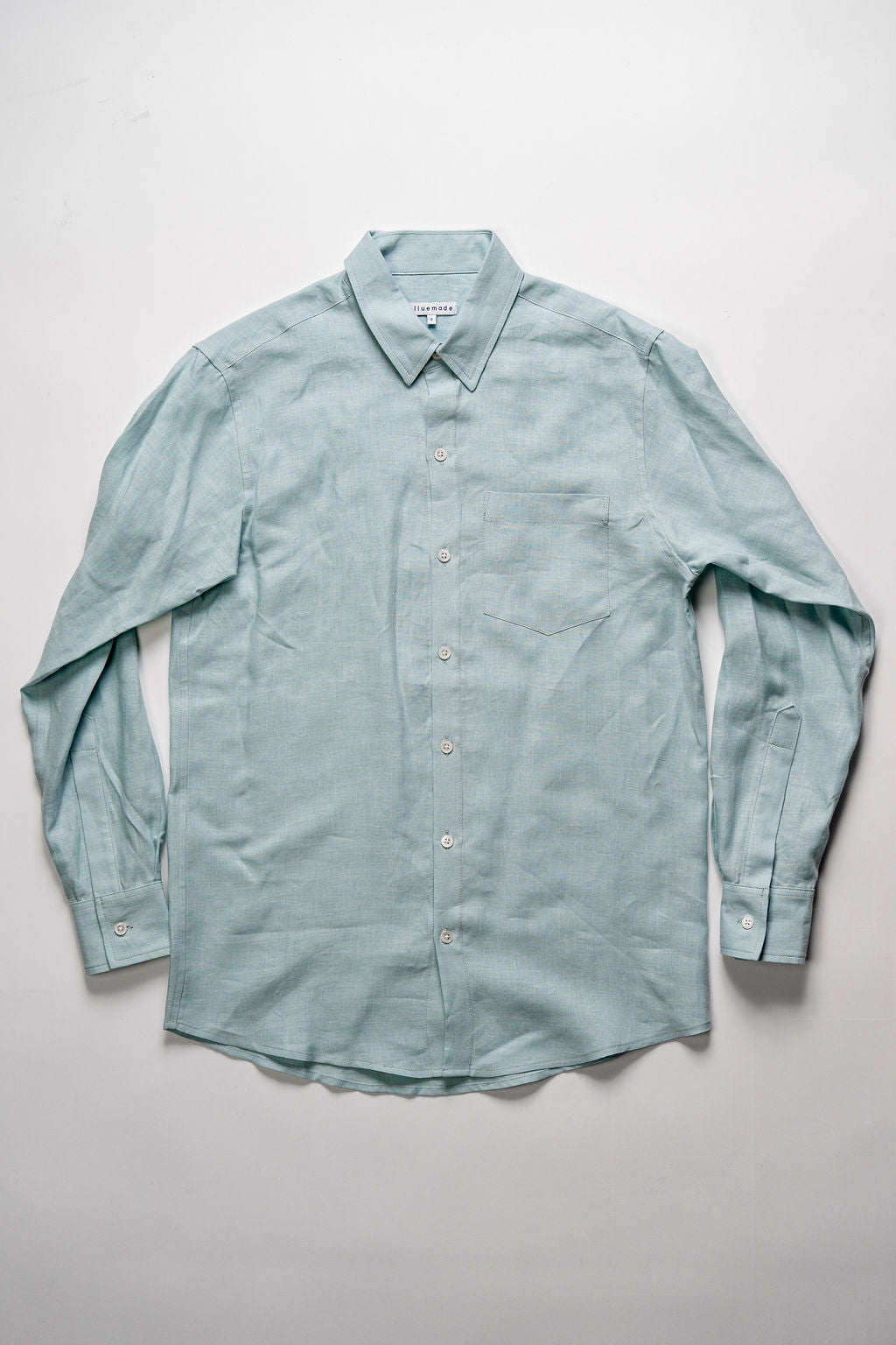 Blluemade Classic L/S Shirt - Light Blue Belgian Linen