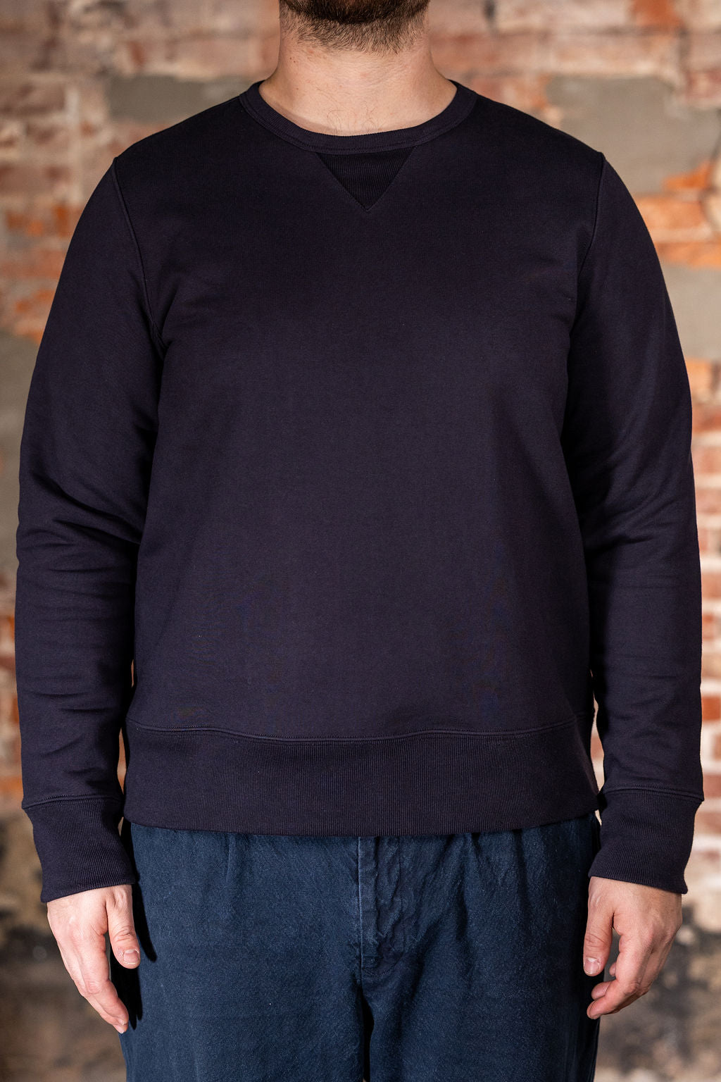 Merz b. Schwanen 3S48 Loopwheel Heavyweight Sweatshirt - Dark Navy