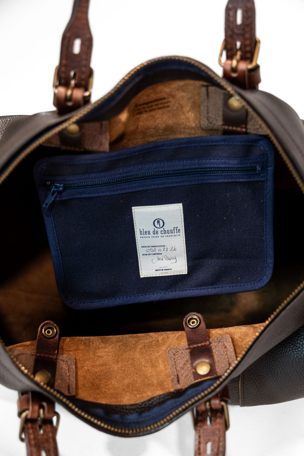Bleu de Chauffe Hobo Travel Bag - Dark Brown