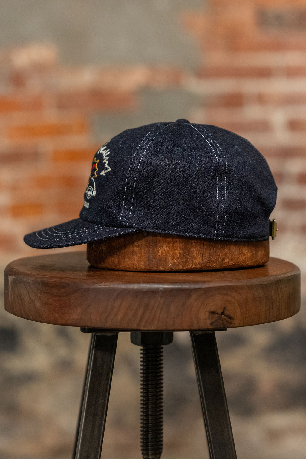 The Flat Head Selvedge Denim Cap Speed Queen – Indigo
