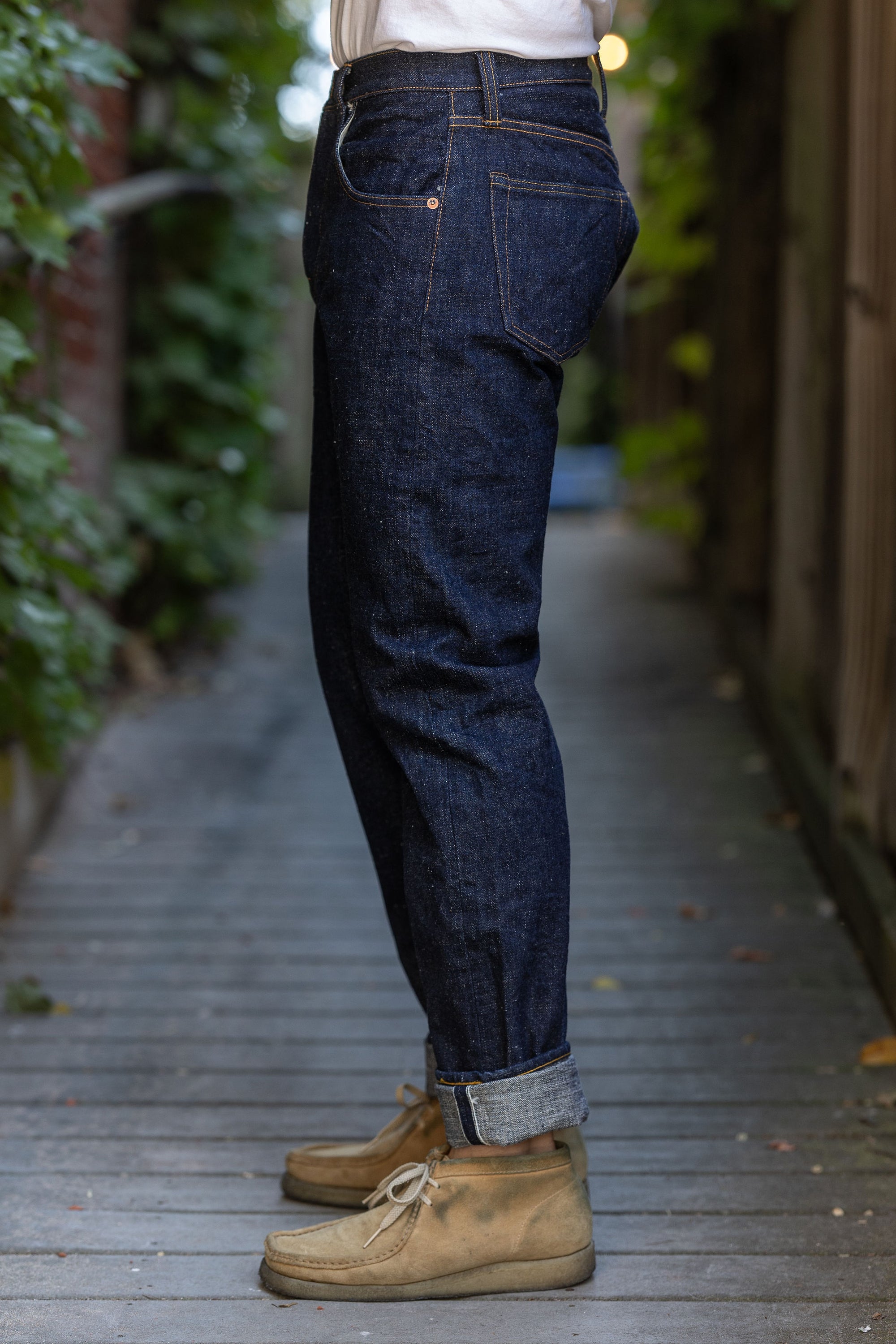 Samurai S211AX Ai Benkei - 18oz Natural Indigo Relaxed Tapered Denim