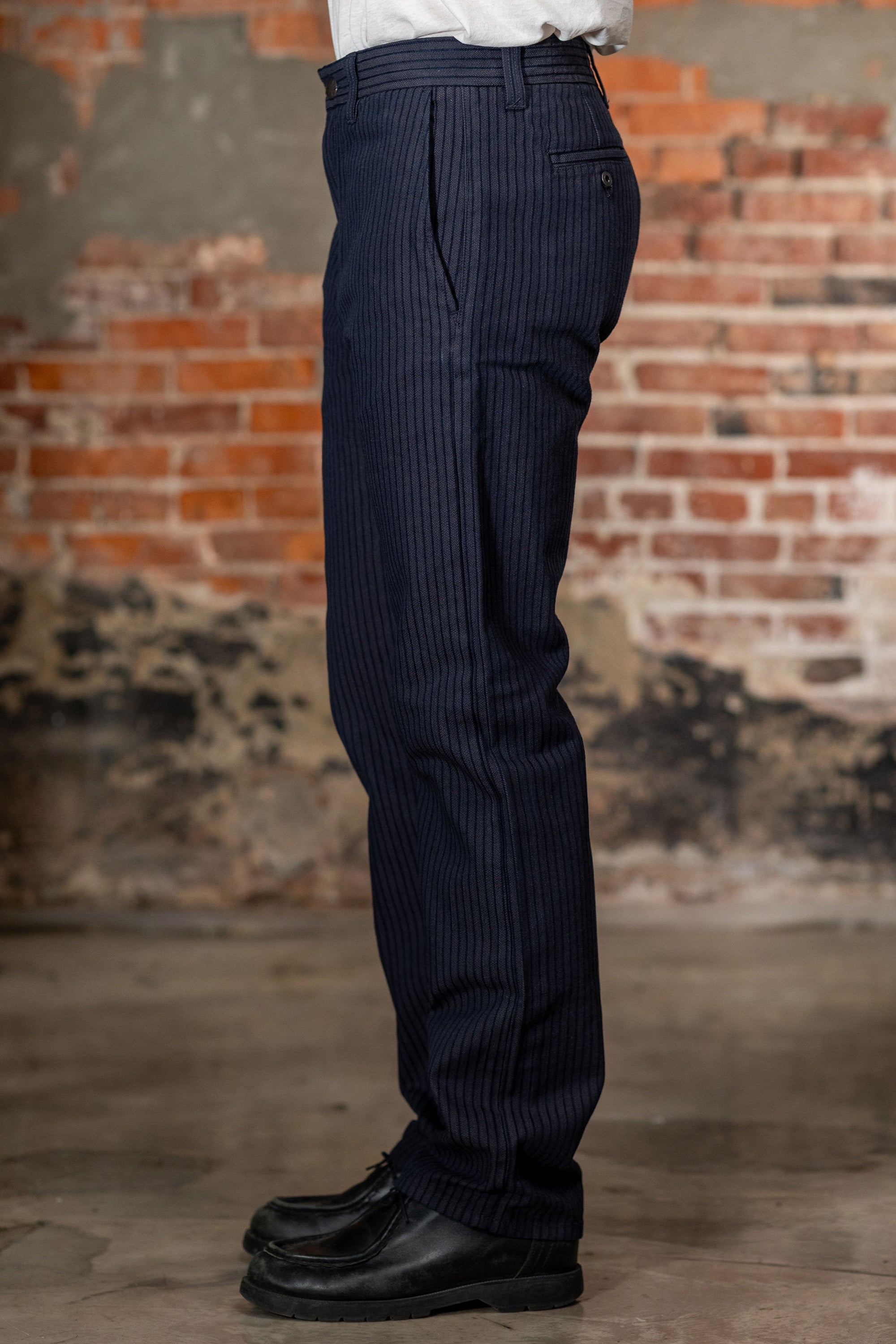 Freenote Cloth Deck Pant - Indigo Herringbone Dobby