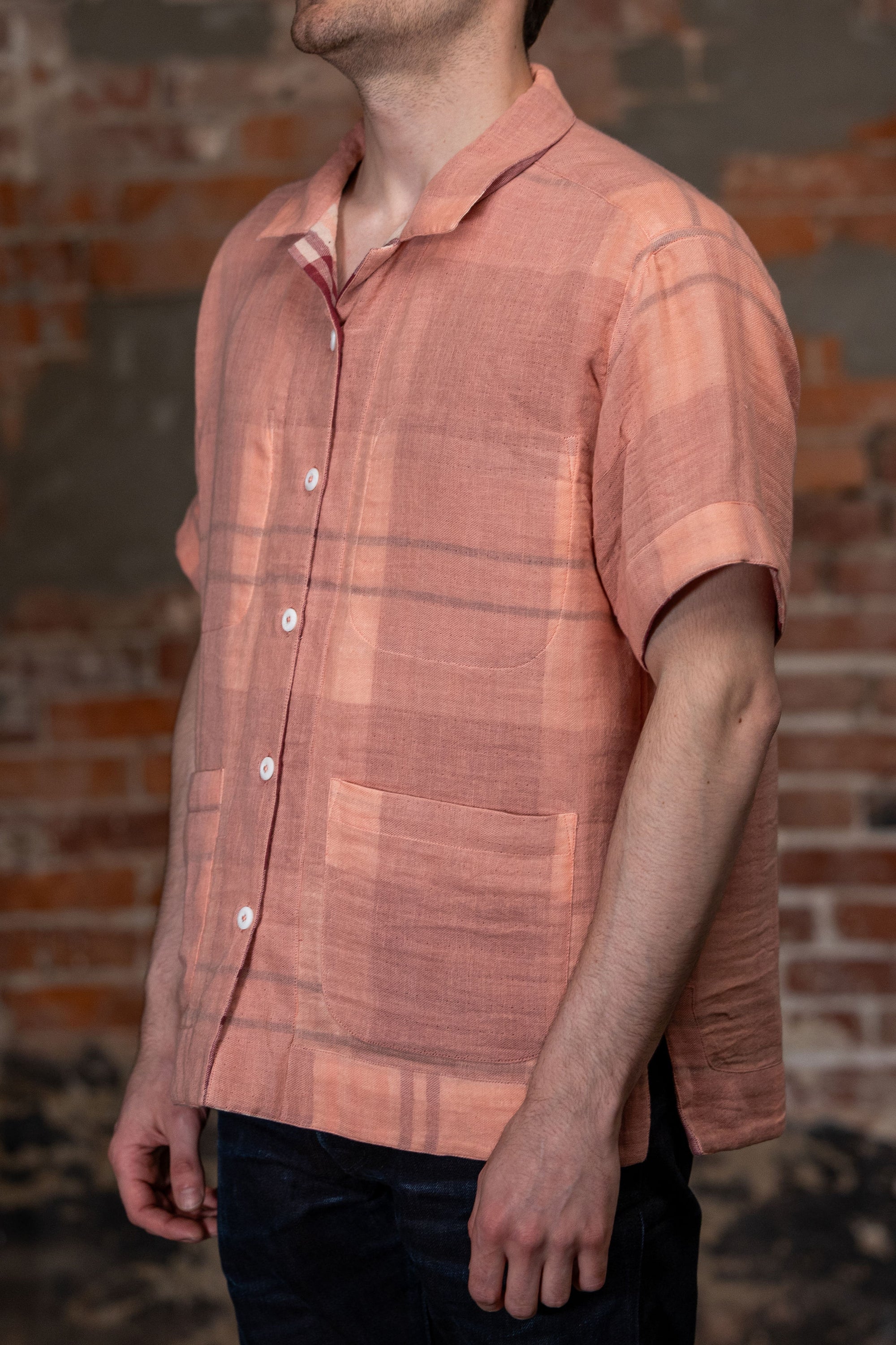 Indi + Ash Reversible Lake Camp Shirt JAC - Handwoven Double Gauze Plaid