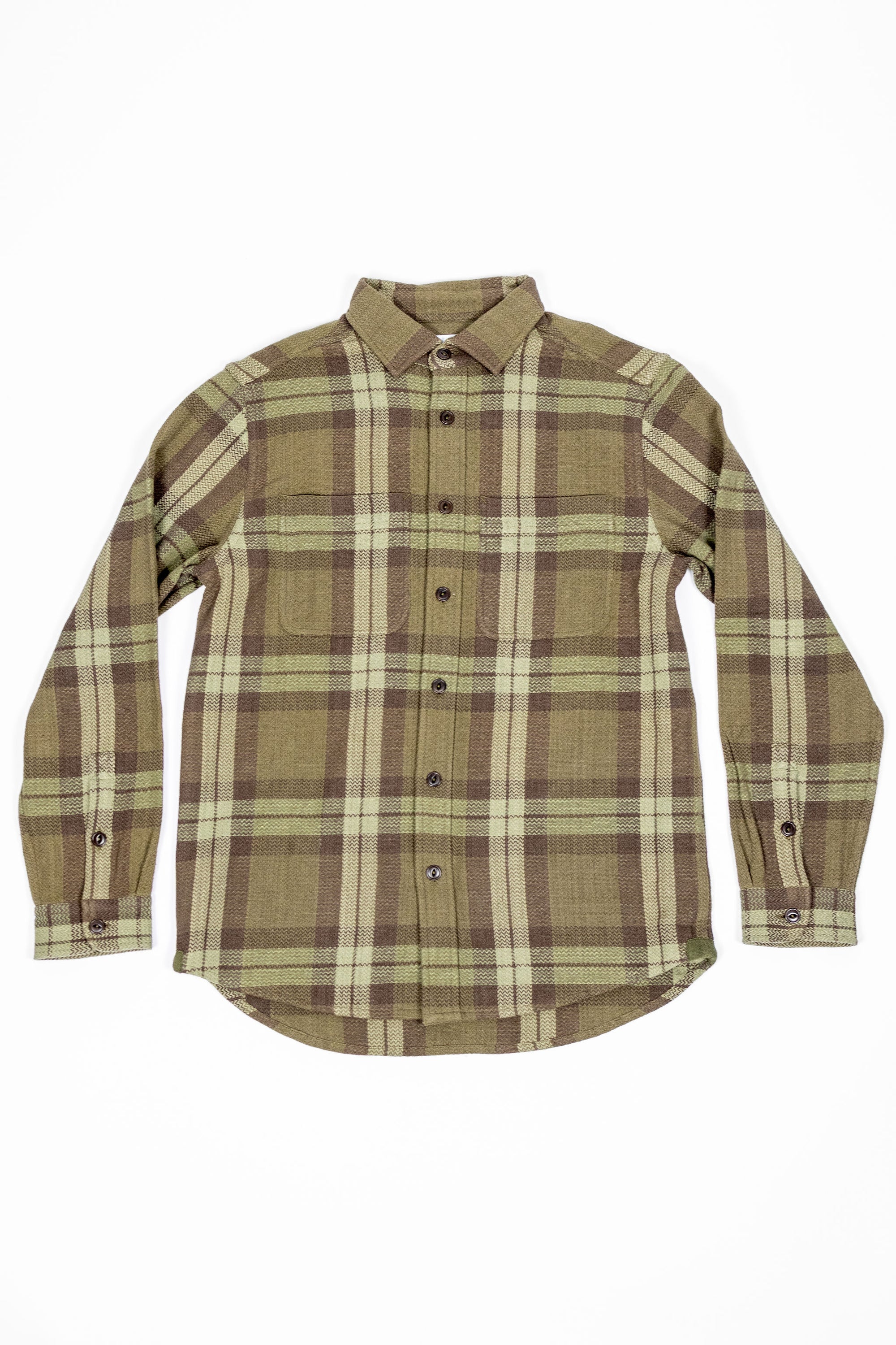 Indi + Ash Ames Workshirt - Forest Shadow Handwoven Plaid
