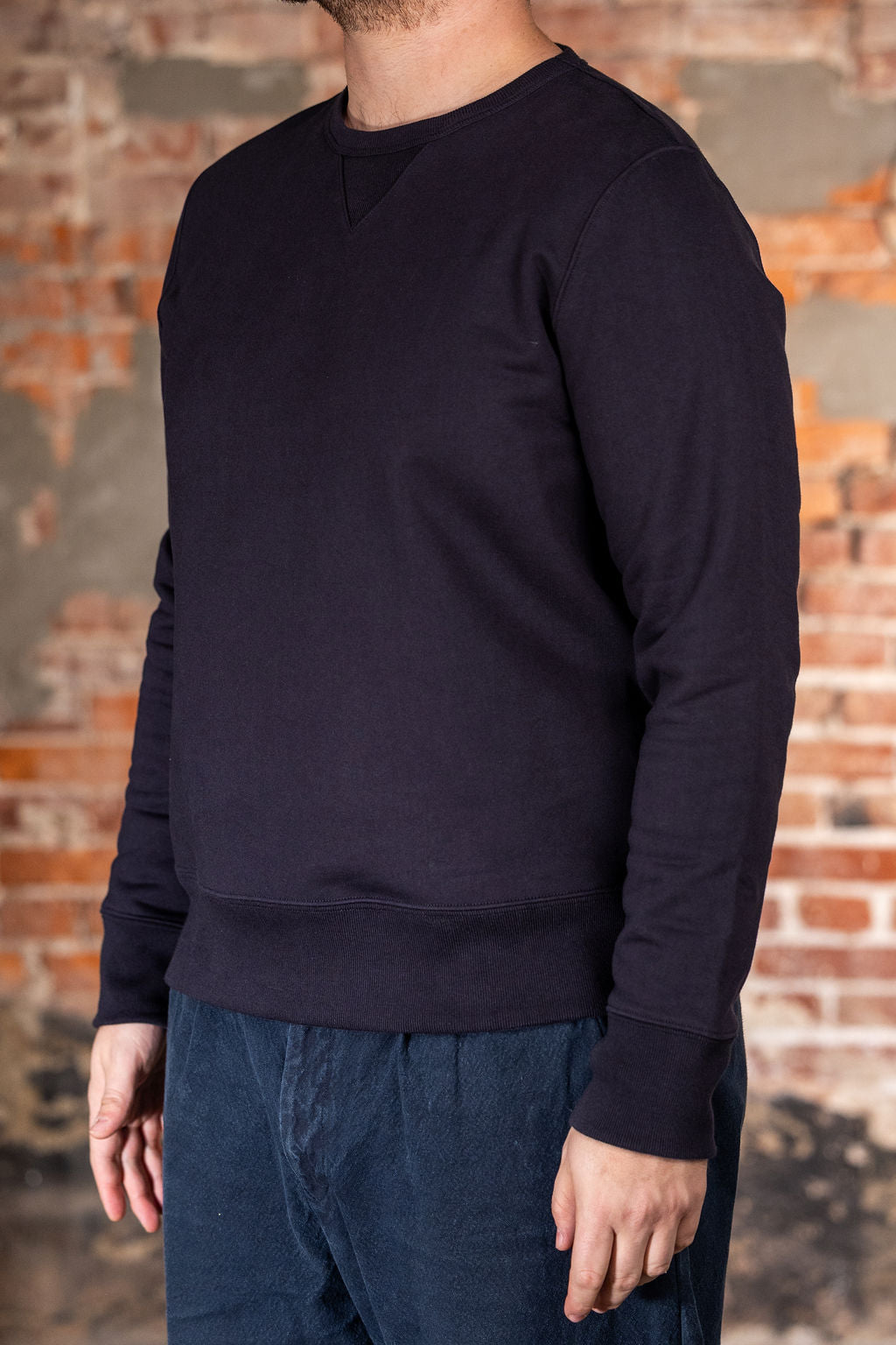 Merz b. Schwanen 3S48 Loopwheel Heavyweight Sweatshirt - Dark Navy