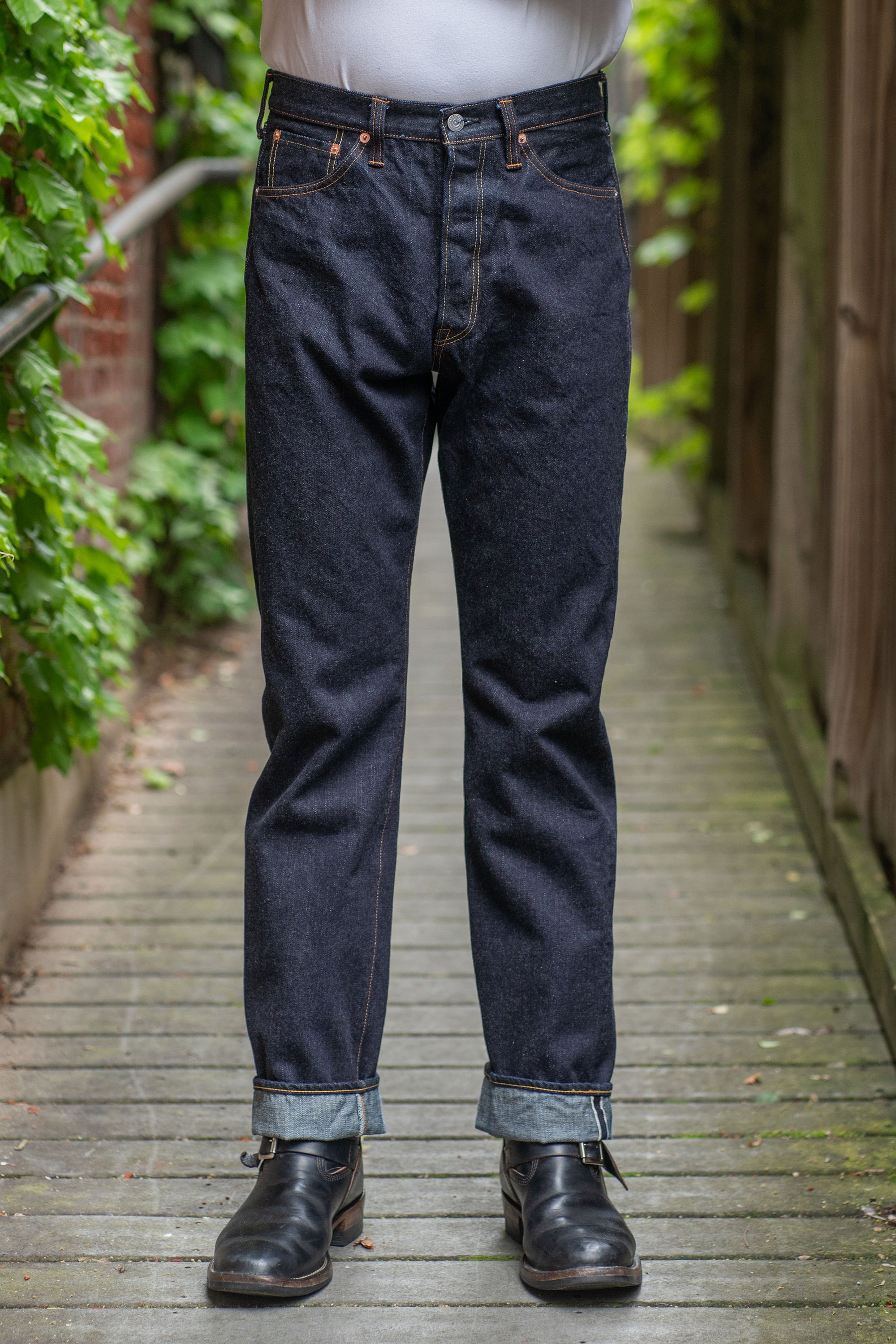 The Flat Head FN-3004 Straight Tapered - 14.5oz Selvedge Denim (One Washed)