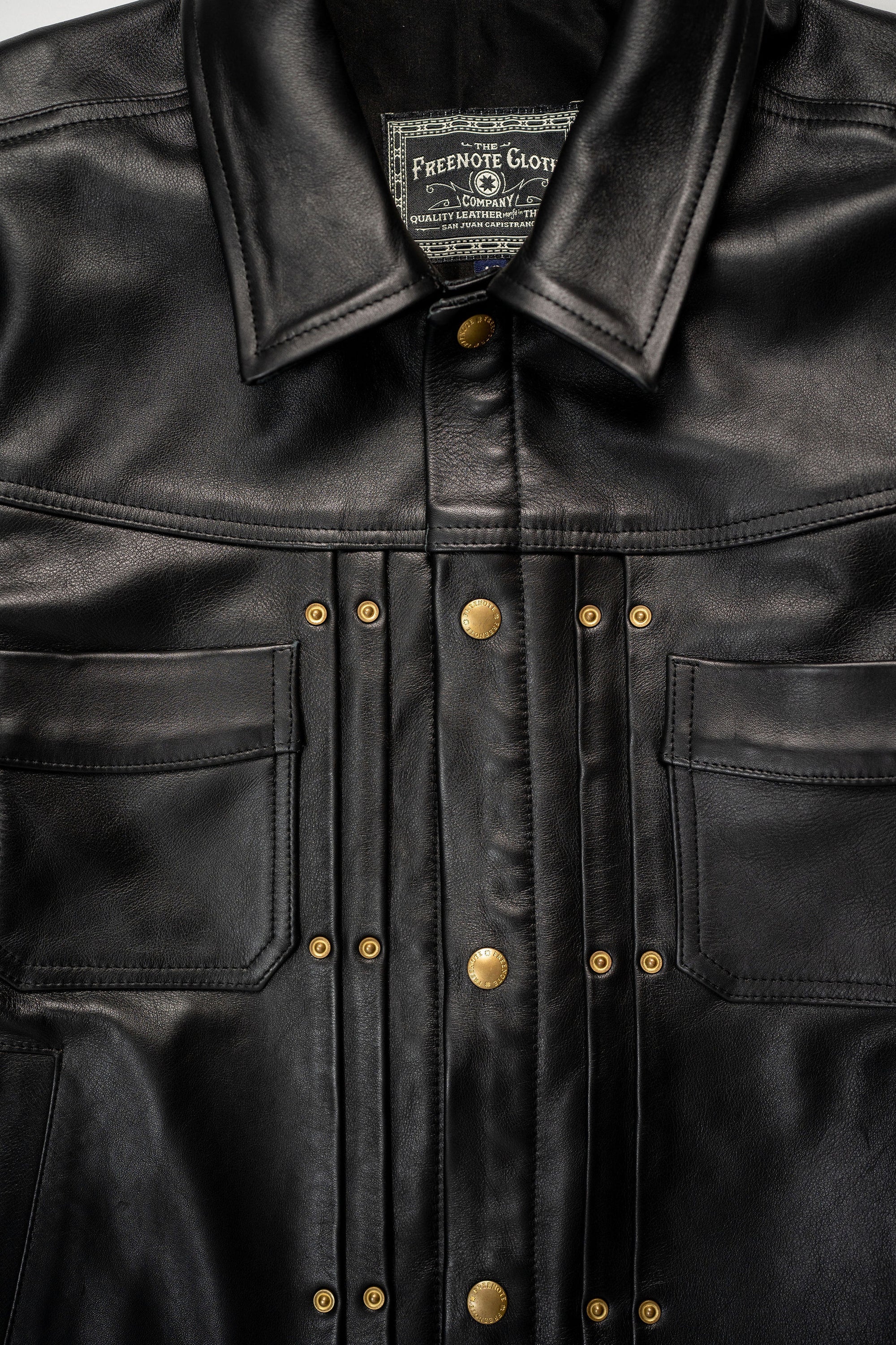 Freenote Cloth RJ-1 Riders Jacket - Black Boston Leather