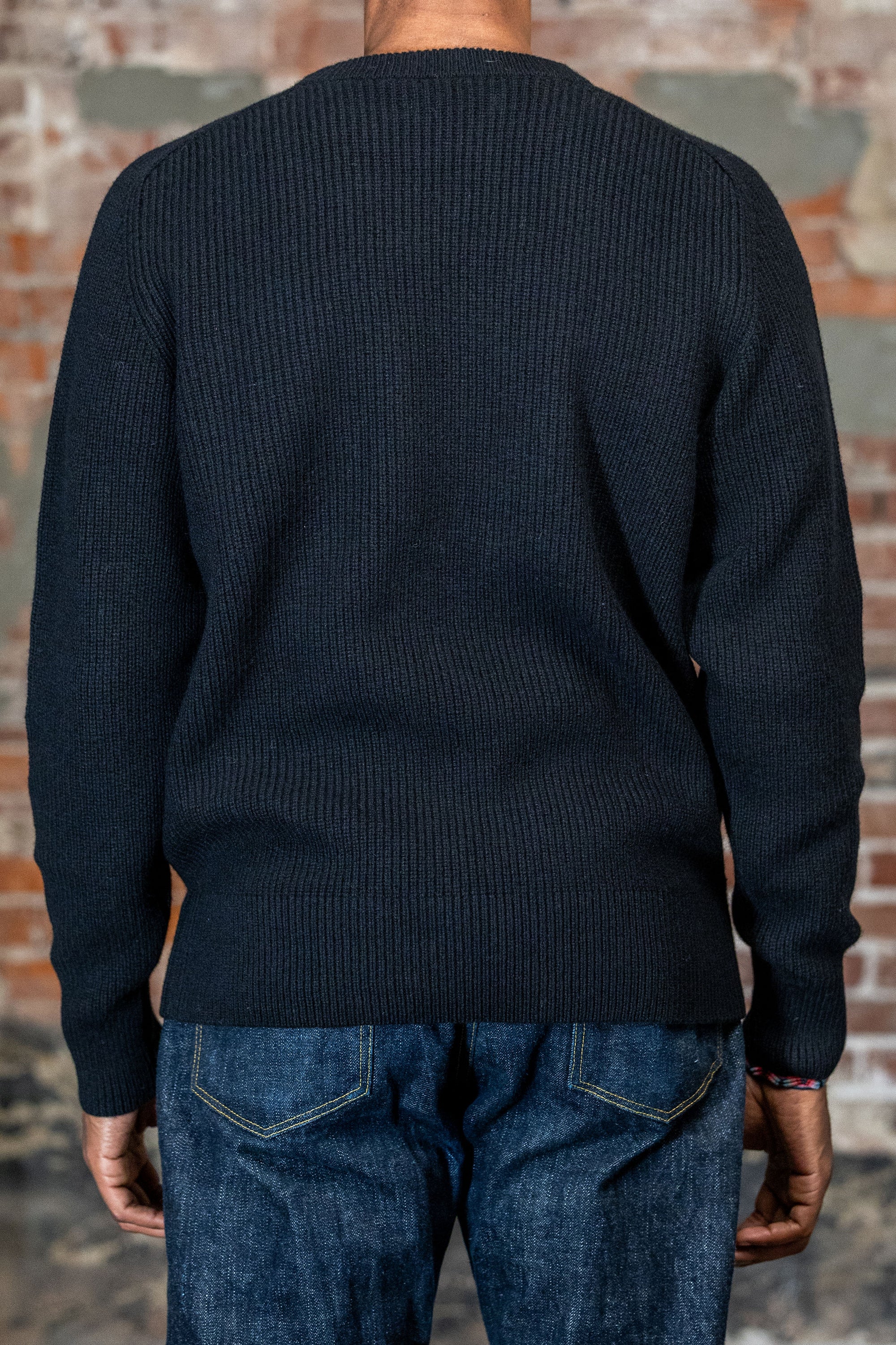 Merz b. Schwanen LOCC02 Sturdy Ribbed Merino-Wool Cashmere Sweater - Deep Black