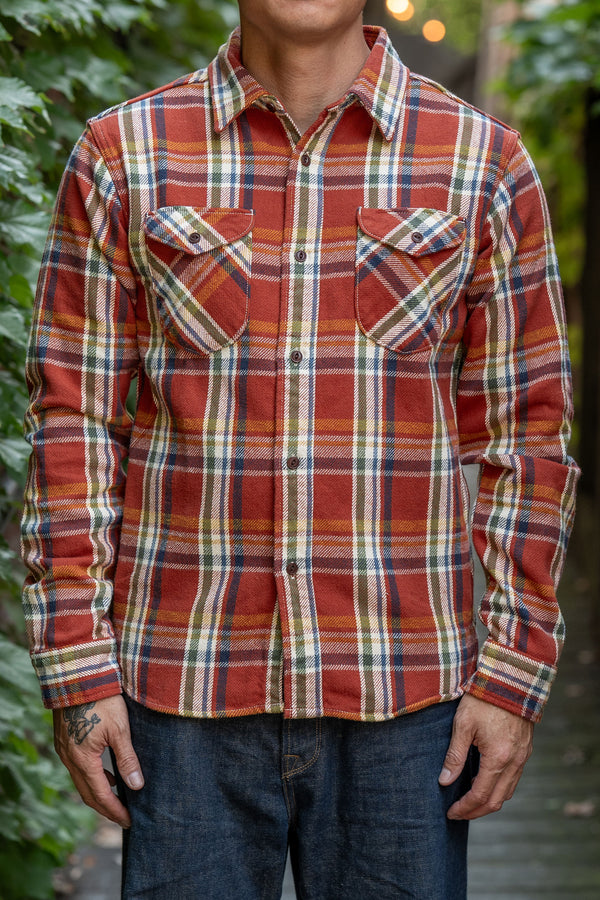 UES 502553 Heavy Flannel Shirts - Red - Franklin & Poe