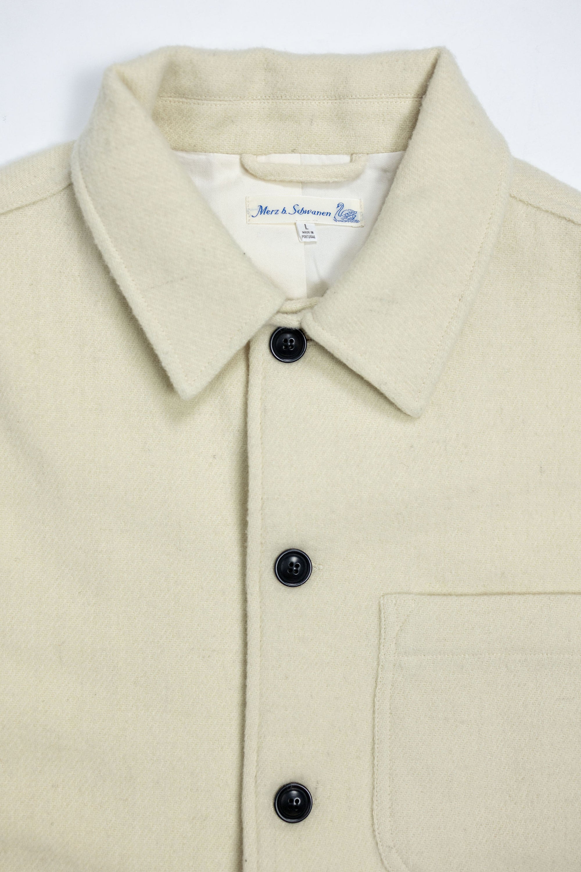 Merz b. Schwanen JKT05WO Burel Wool Jacket Relaxed Fit - Nature