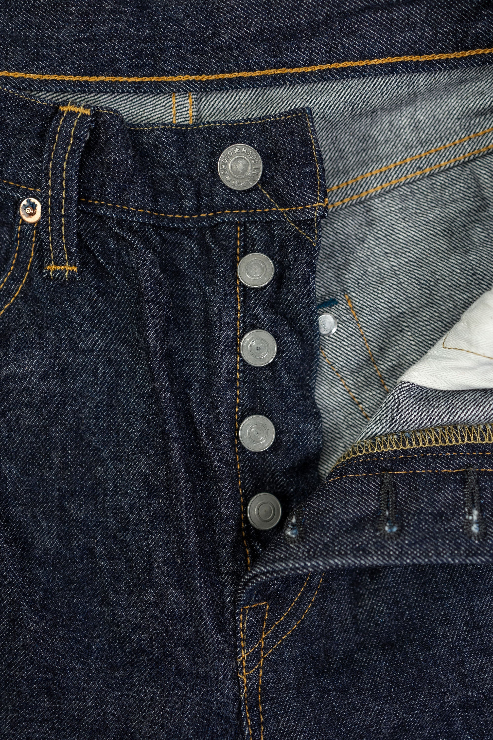 Omoto Denim 0415 13.5oz Denim Straight Fit - Indigo One-Washed