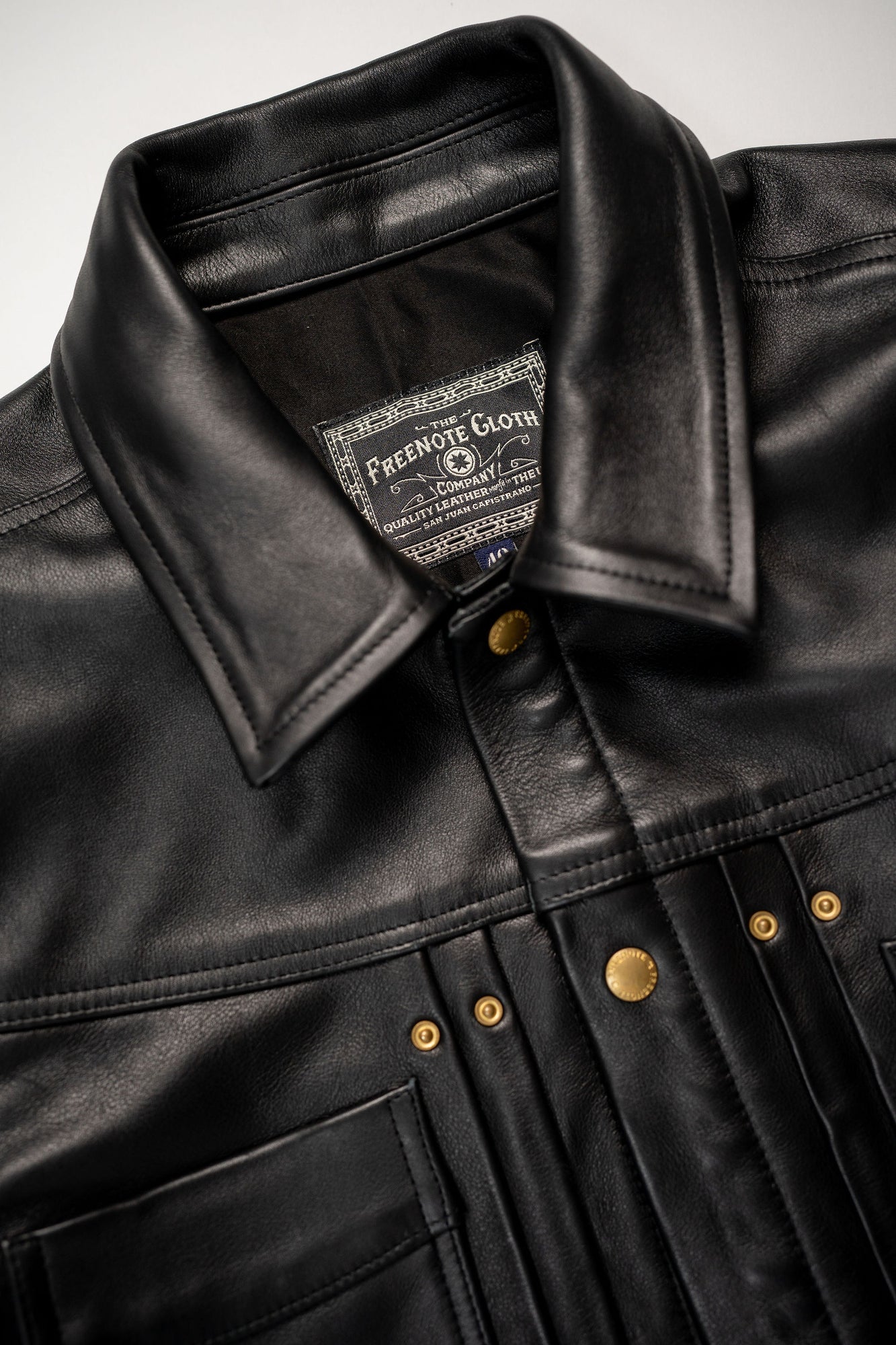 Freenote Cloth RJ-1 Riders Jacket - Black Boston Leather - Franklin & Poe
