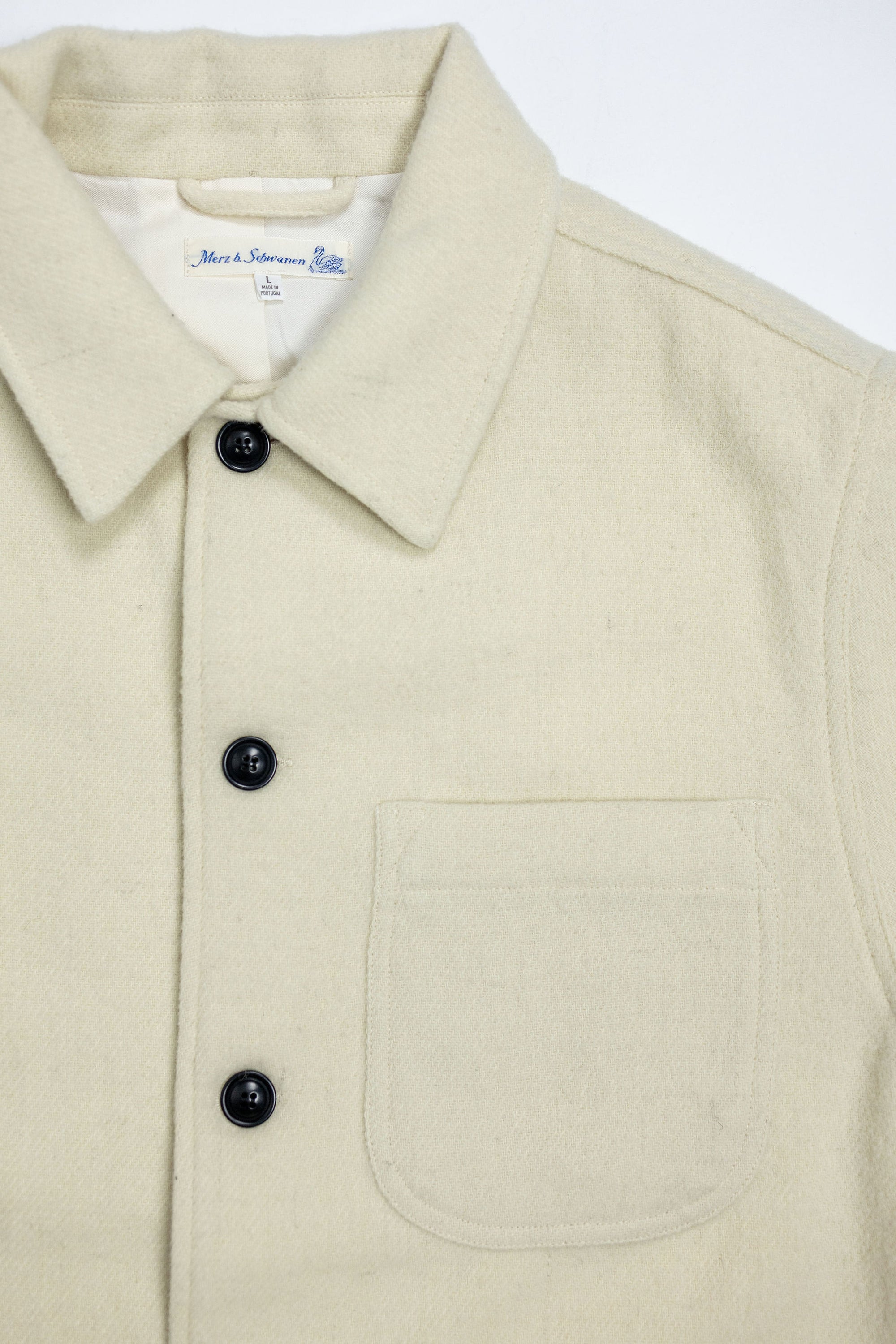 Merz b. Schwanen JKT05WO Burel Wool Jacket Relaxed Fit - Nature
