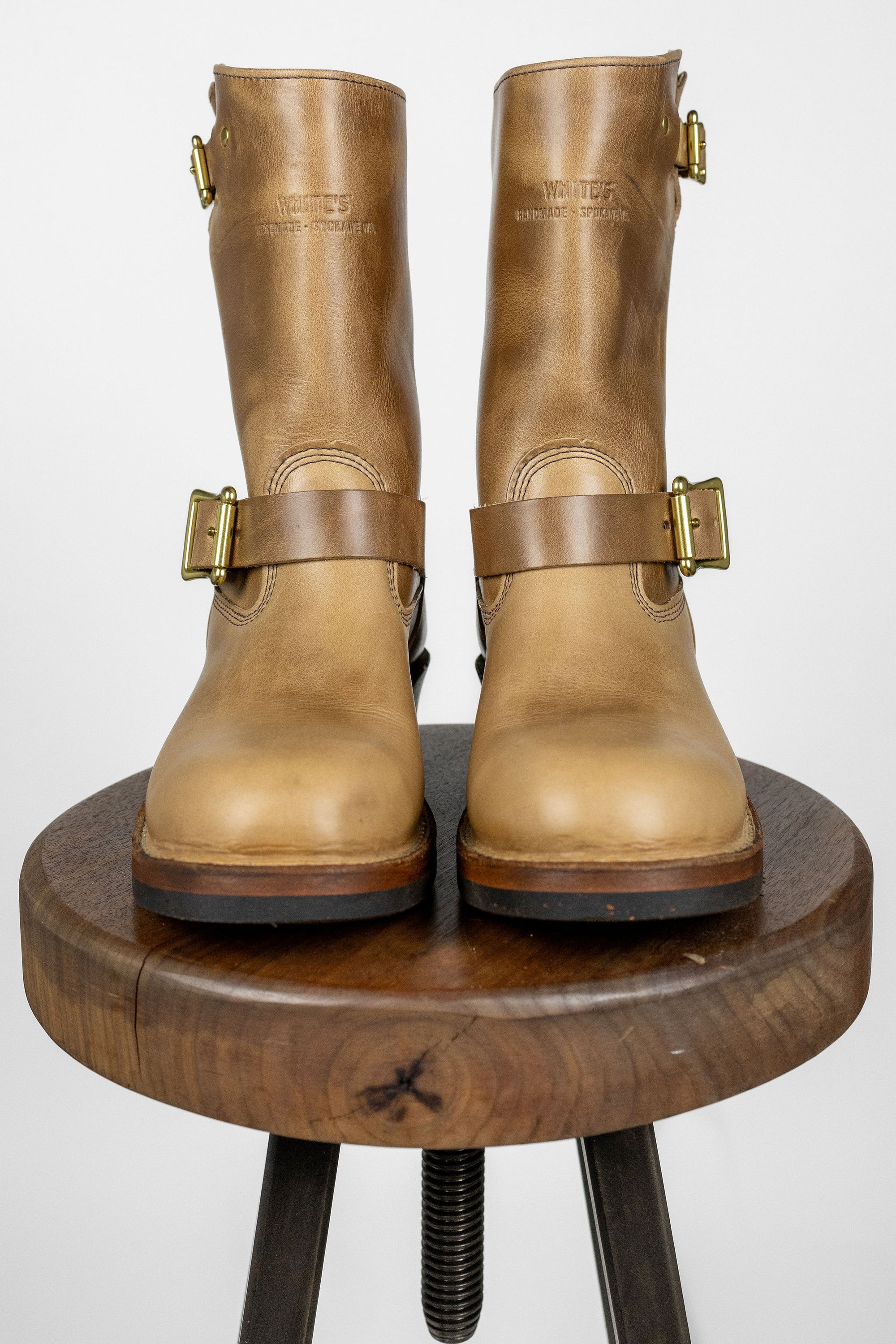 White's Boots x Franklin & Poe Engineer Boot - Natural Chromexcel with Dr. Sole