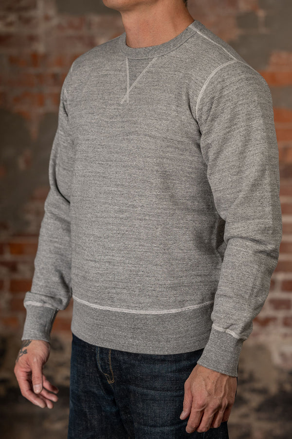 Buzz Rickson's BR65622 Set-in Crew Neck Sweatshirt - Heather Gray