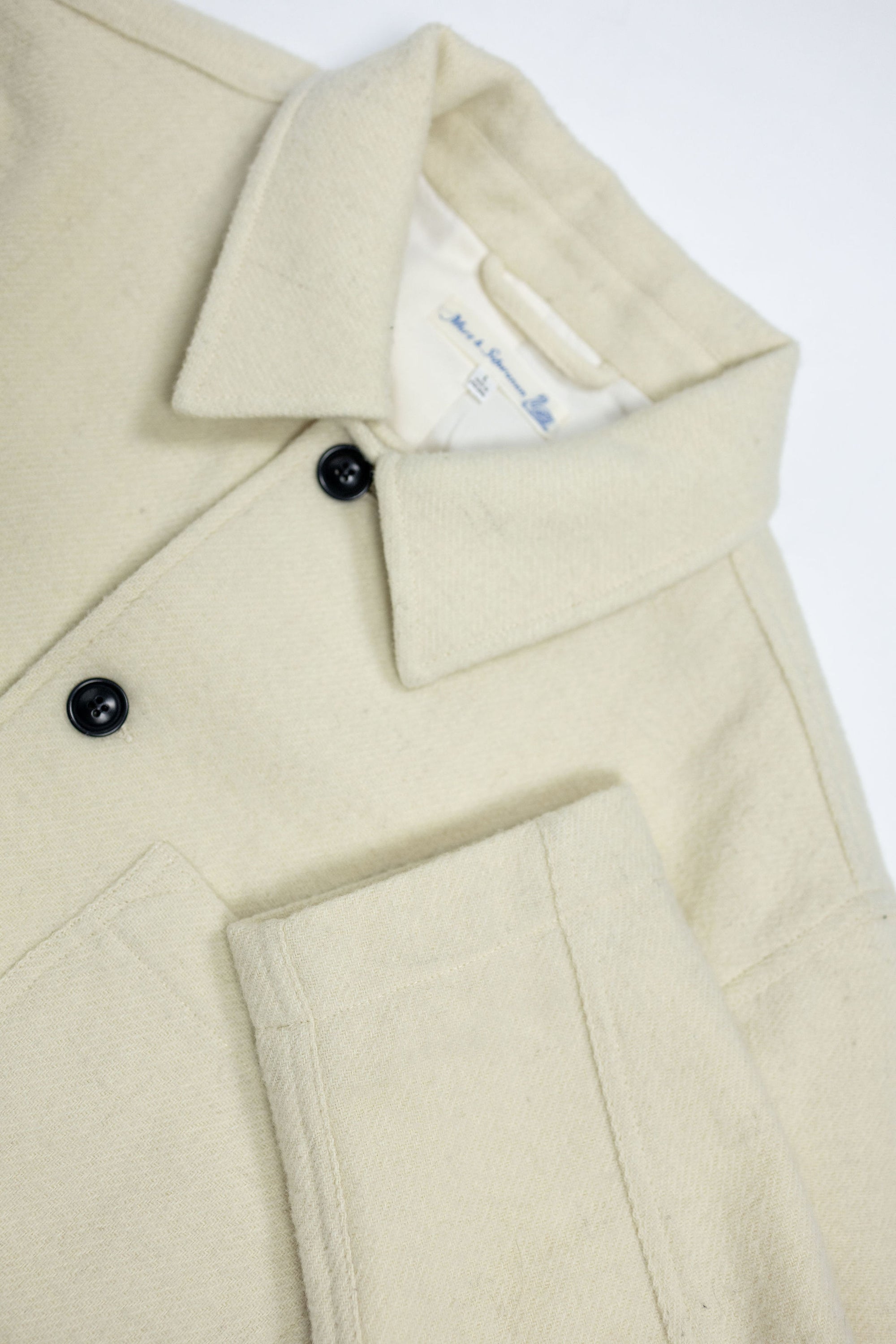 Merz b. Schwanen JKT05WO Burel Wool Jacket Relaxed Fit - Nature