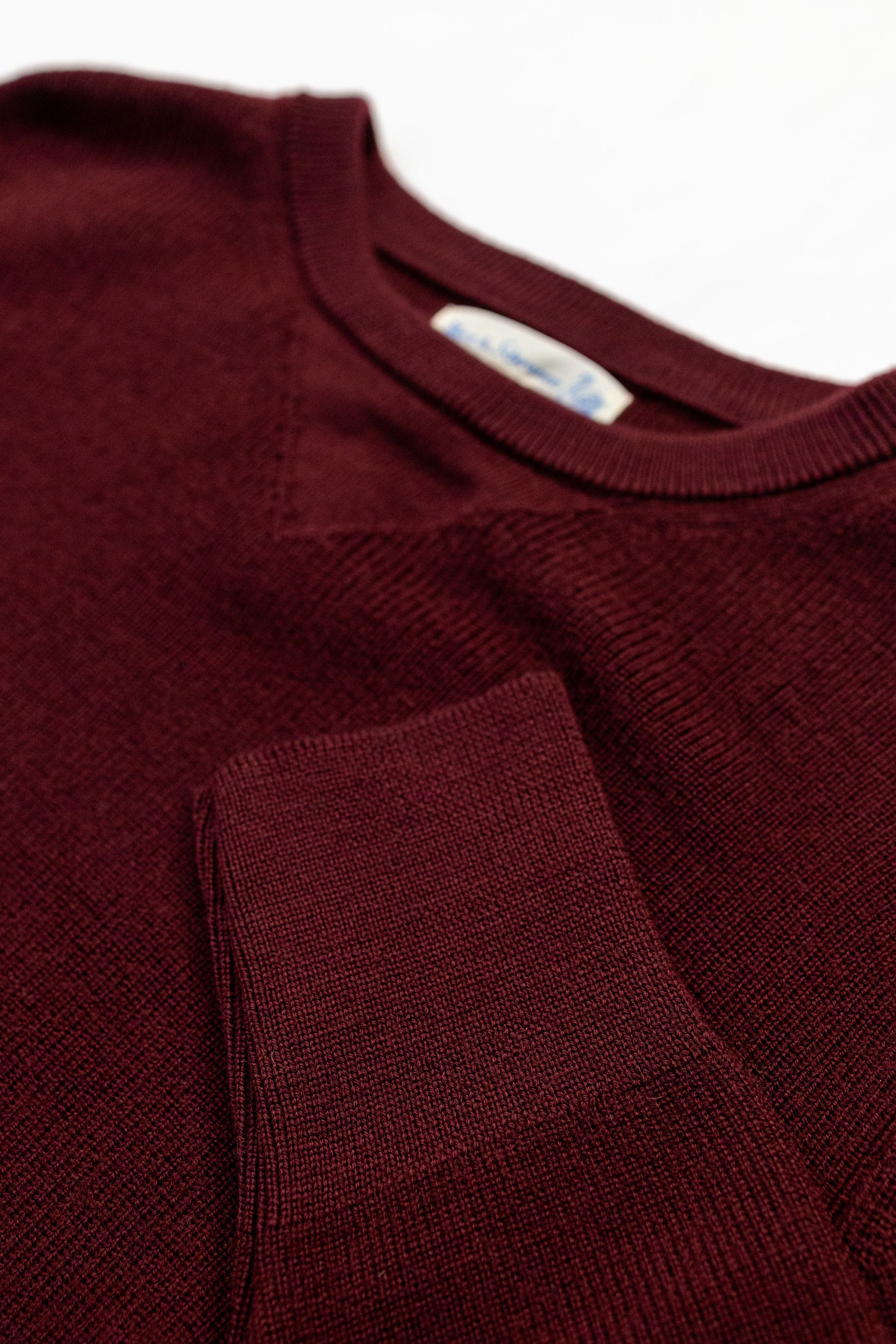 Merz b. Schwanen MWCC01 Pullover Merino Ribbed Structure - Burgundy