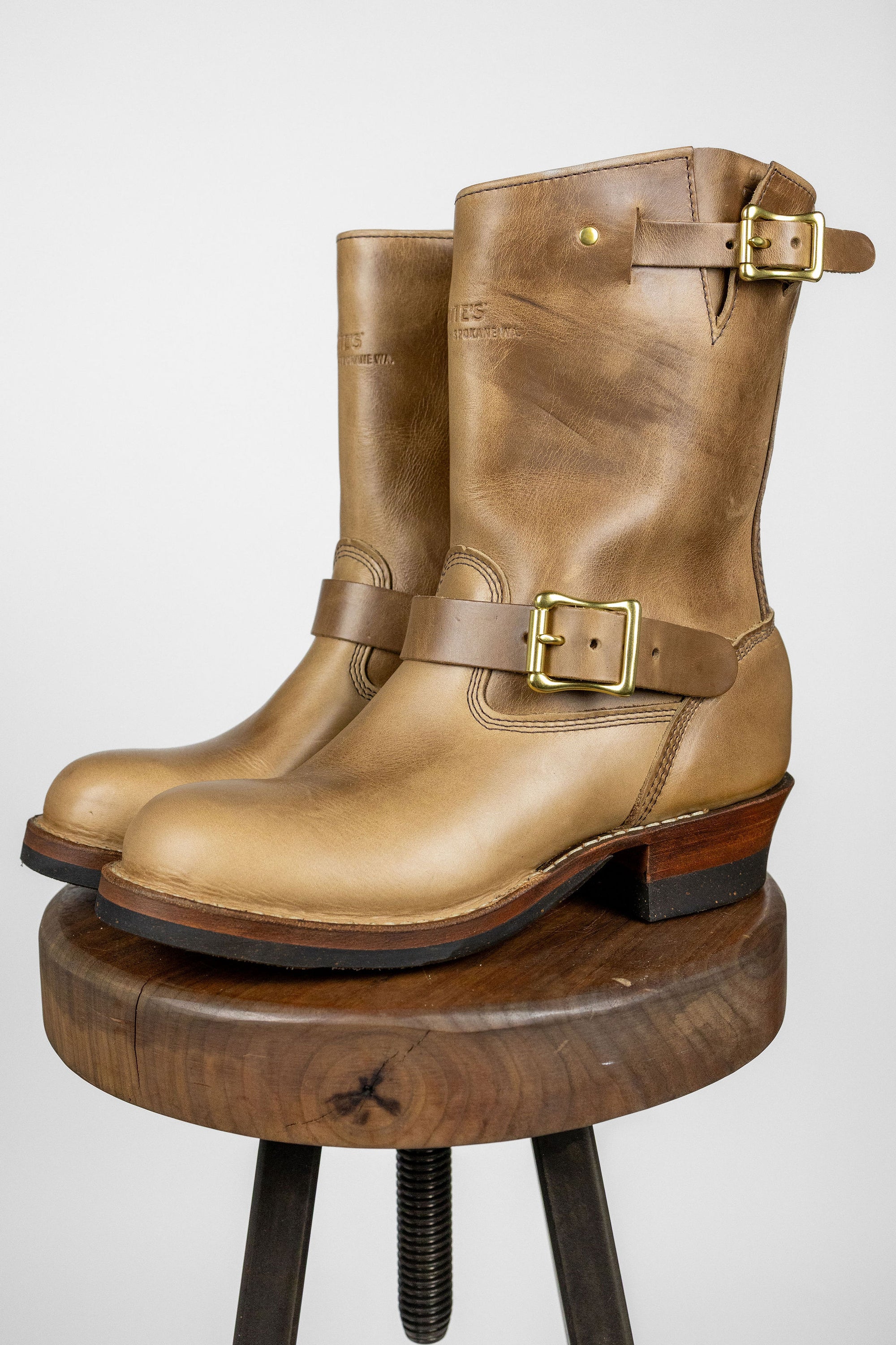 White's Boots x Franklin & Poe Engineer Boot - Natural Chromexcel with Dr. Sole