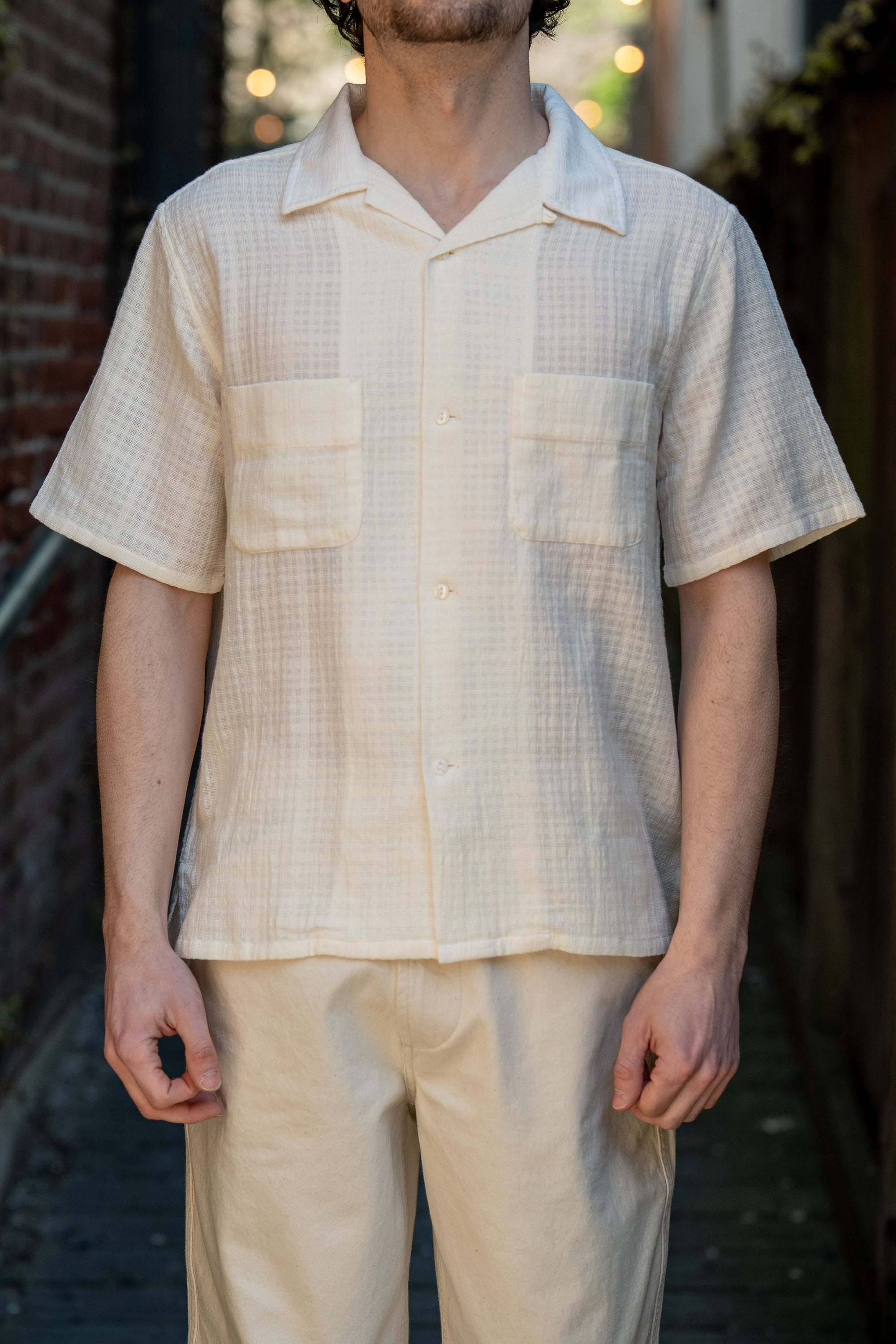Knickerbocker Oliveira Breeze Weave Shirt - Bone